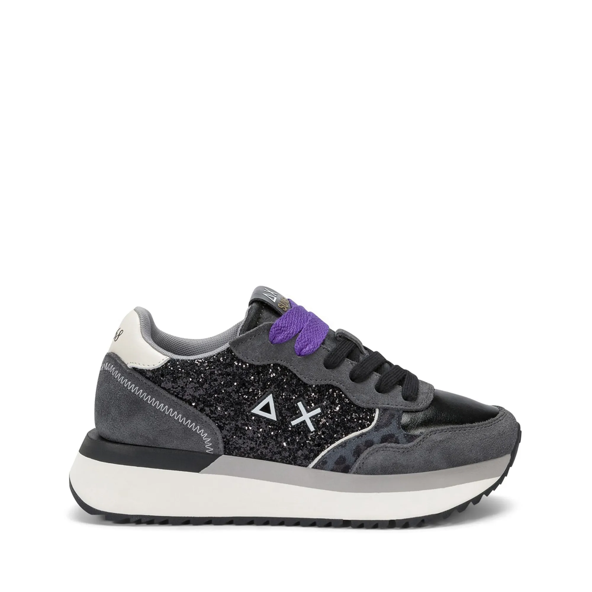 Sun 68 B'Big Ally Glitter Sneakers ' Black Z45212 155972