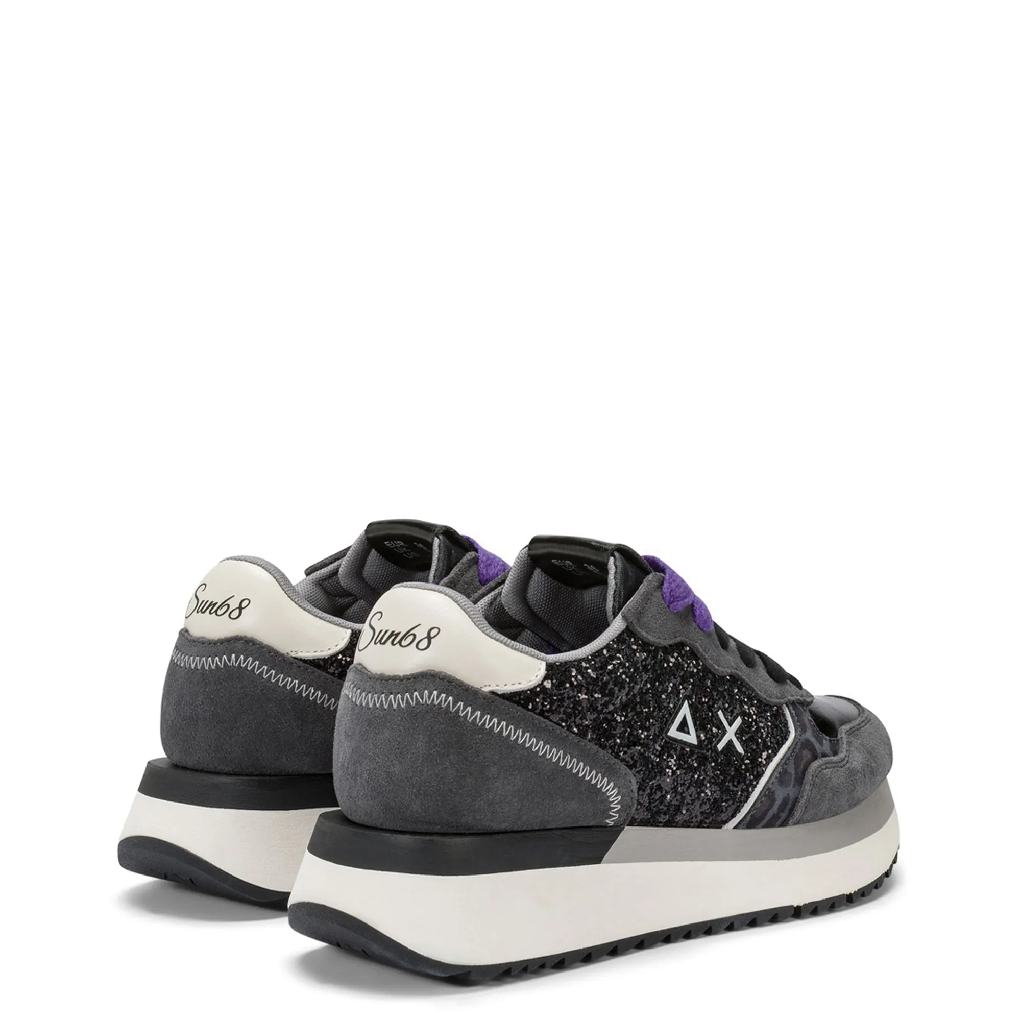 Sun 68 B'Big Ally Glitter Sneakers ' Black Z45212 155975