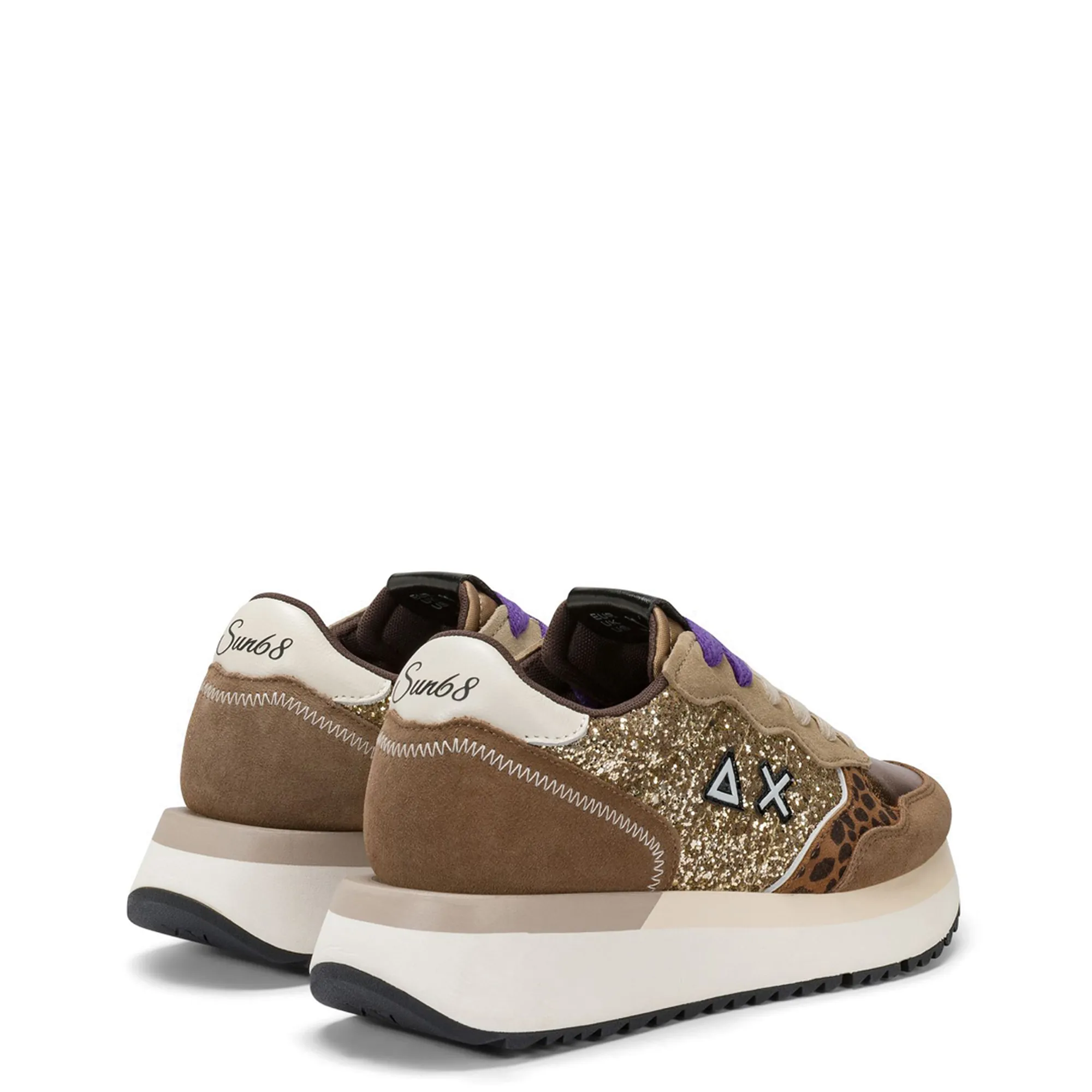 Sun 68 B'Big Ally Glitter Sneakers ' Gold Z45212 155974