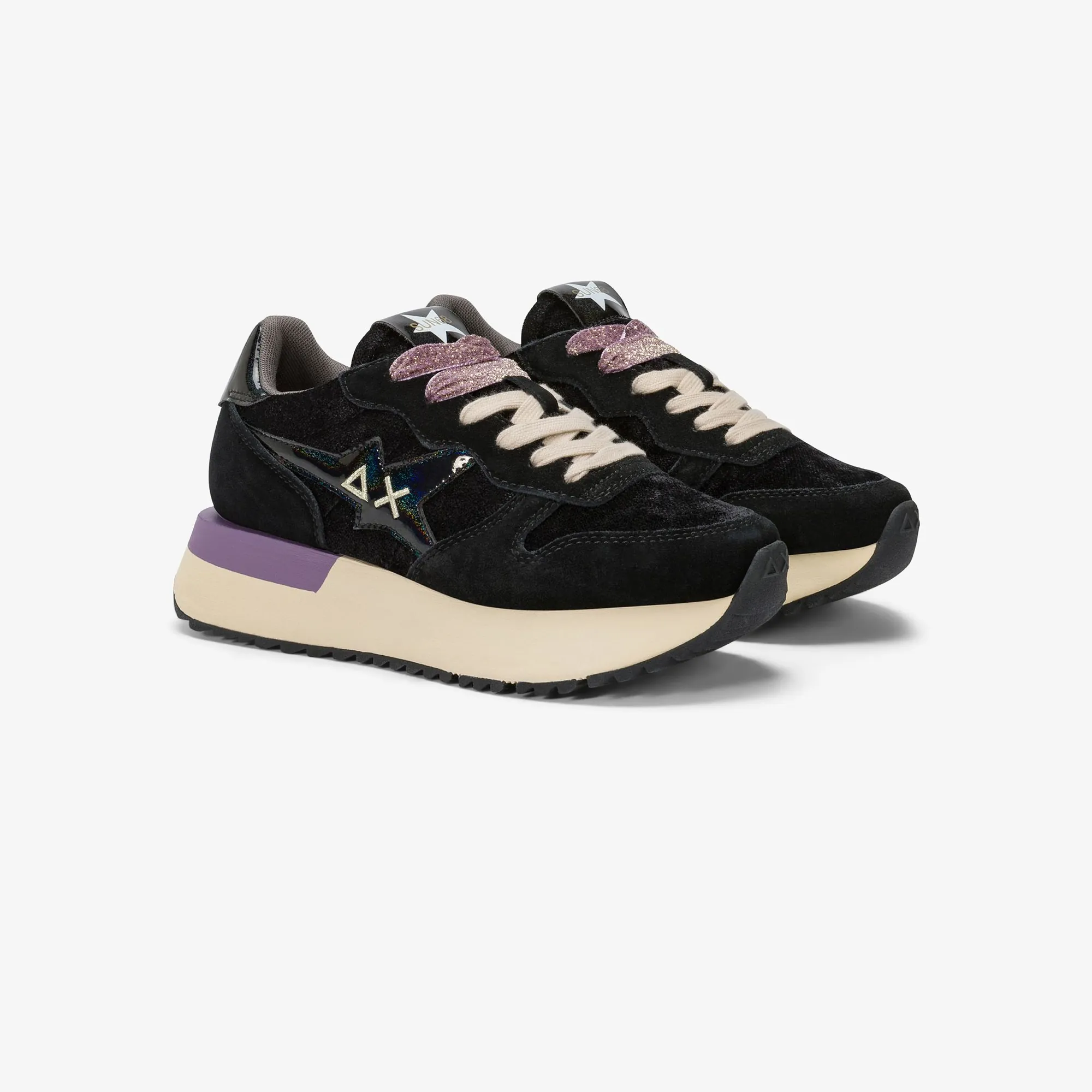 Sun 68 Sneakers Big Stargirl Velvet Nero Z45223 155485