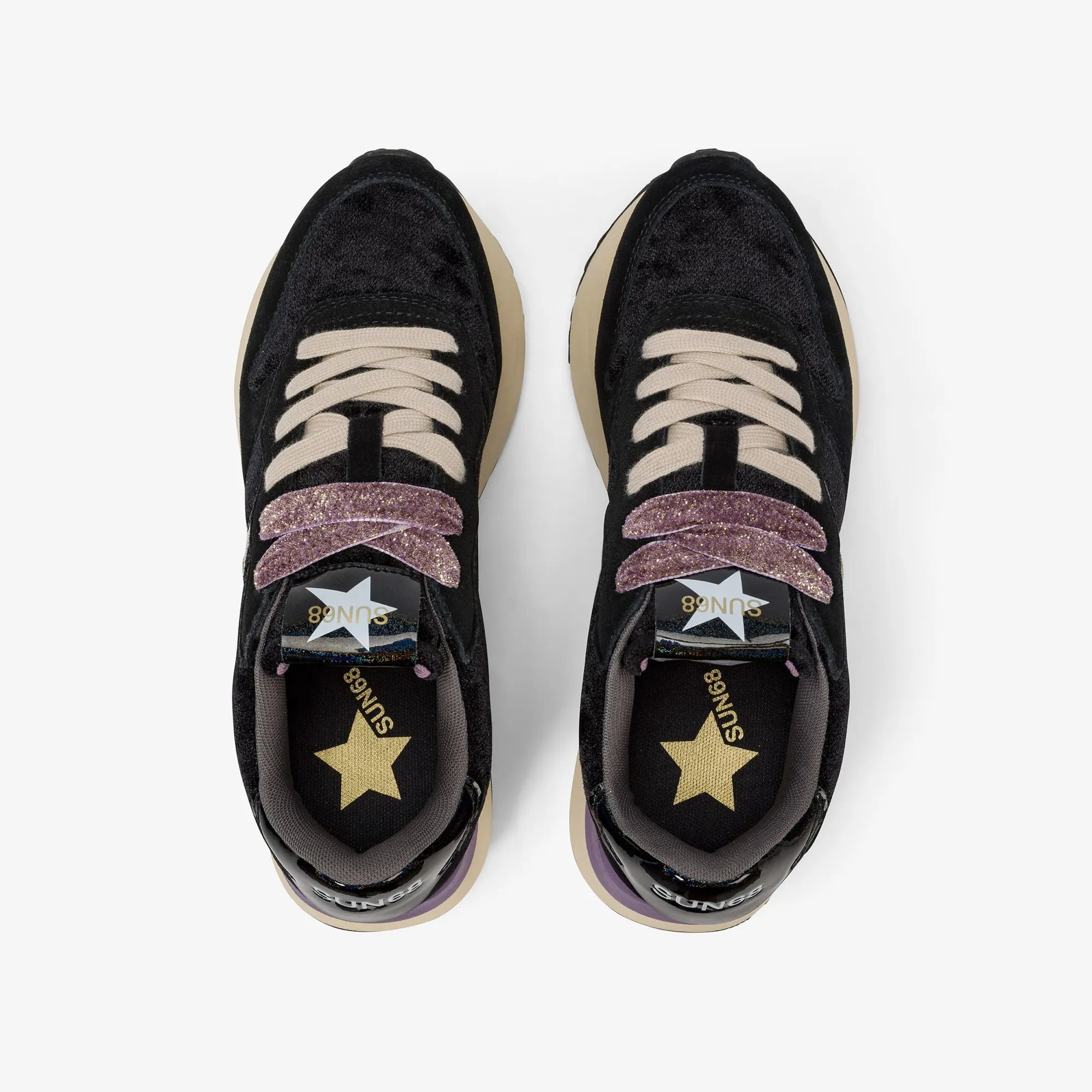 Sun 68 Sneakers Big Stargirl Velvet Nero Z45223 155487