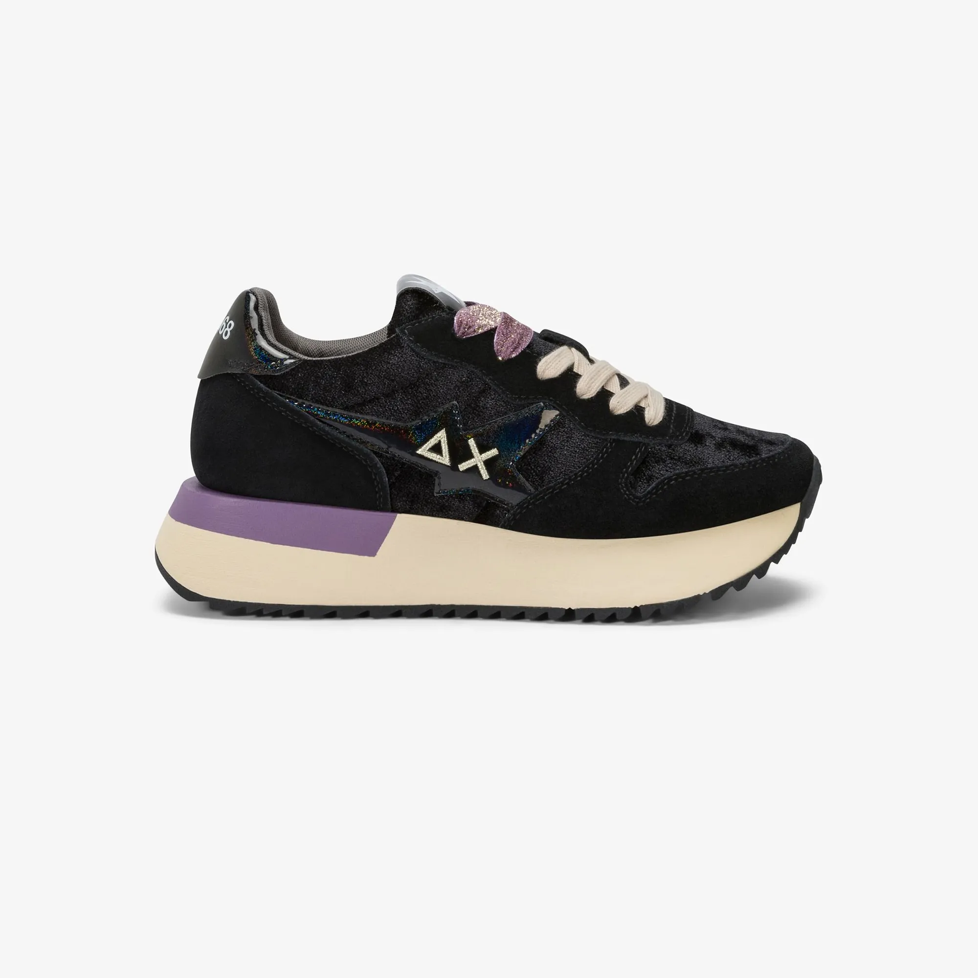 Sun 68 Sneakers Big Stargirl Velvet Nero Z45223 155488
