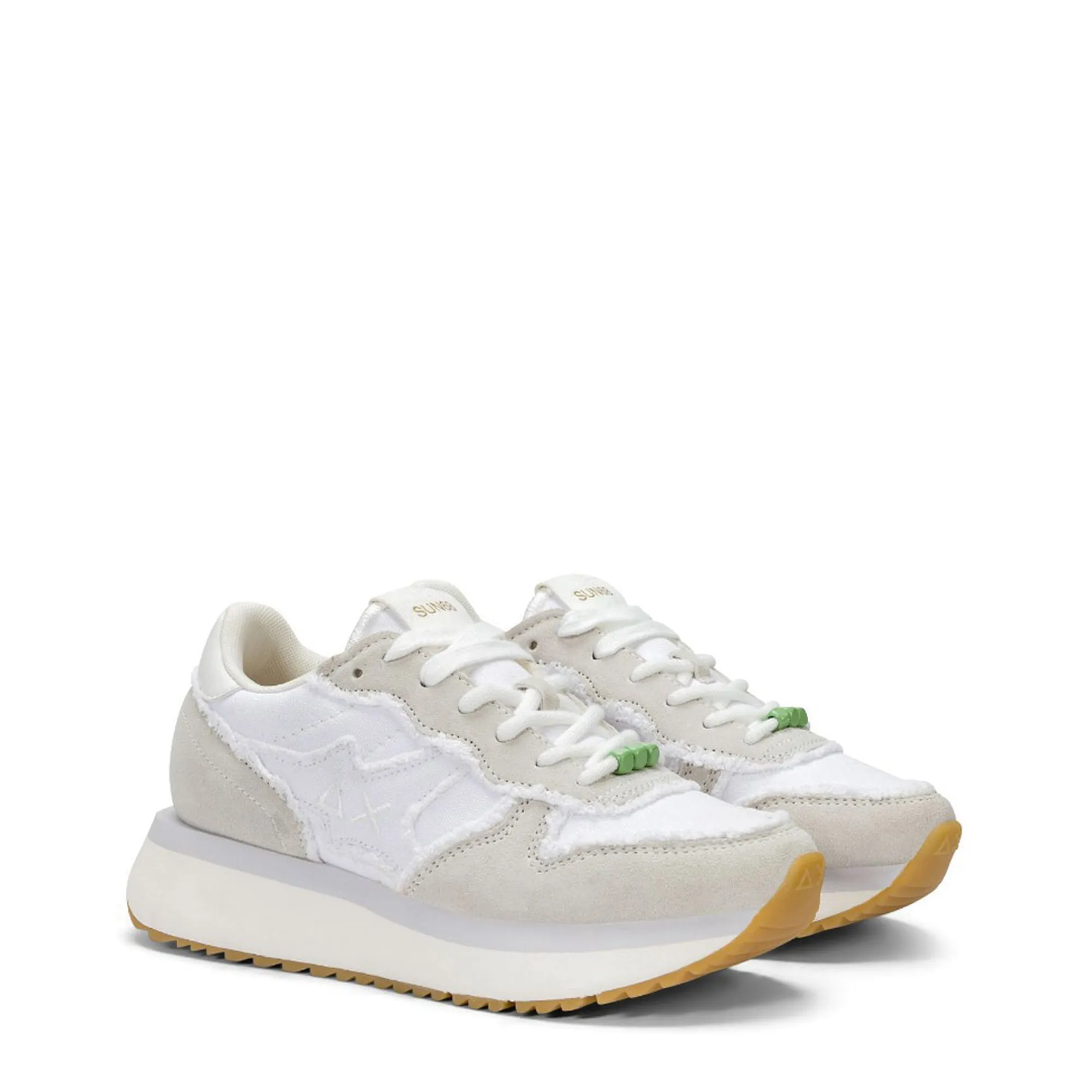 Sun 68 B'Sneakers Big Stargirls Canvas' White Z36223 181664