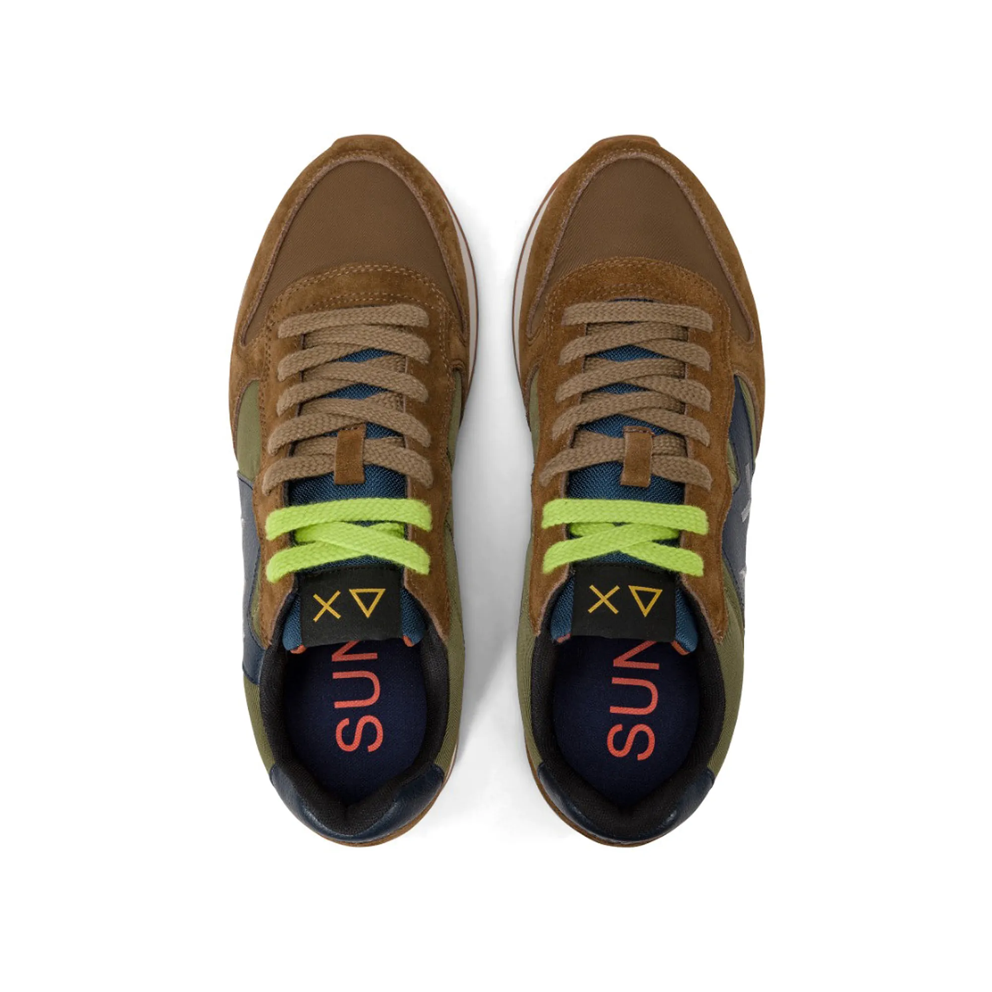 Sun 68 Sneakers Basse Z44114 - Donna/Uomo - Pelle Scamosciata E Nylon - Colore Verde