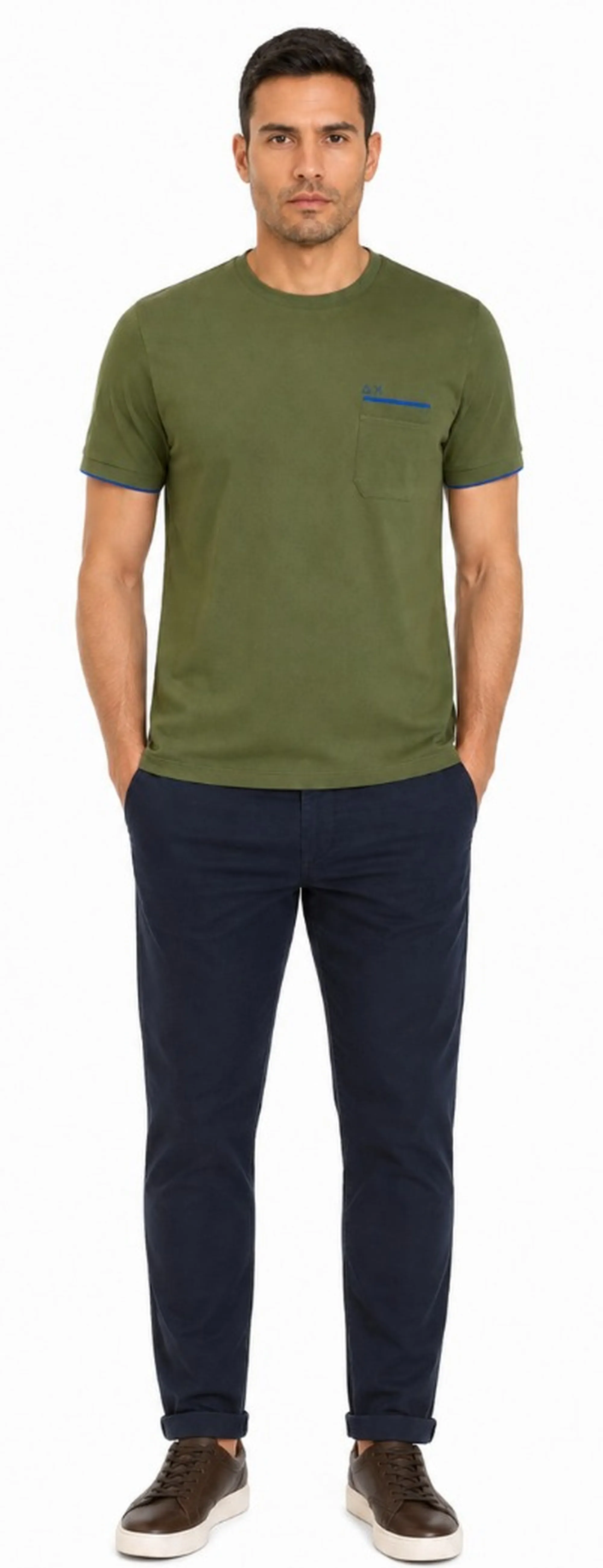 Sun 68 T-Shirt Verde Scuro T36119 183975