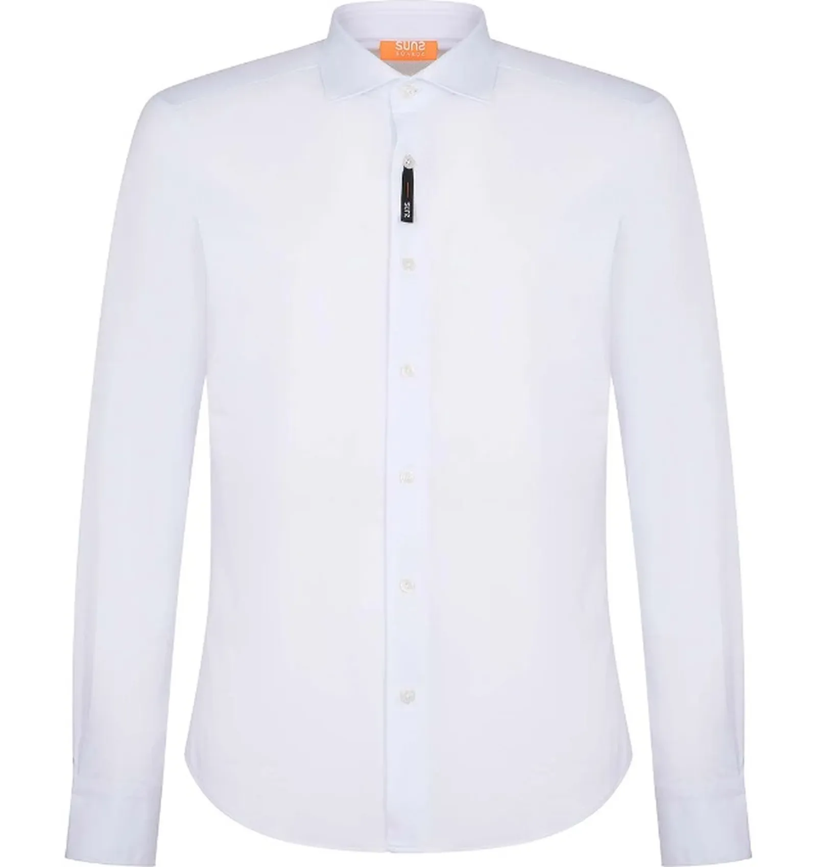 Suns Camicia Neck In Tessuto Tecnico Bianco Cms51004U 152473