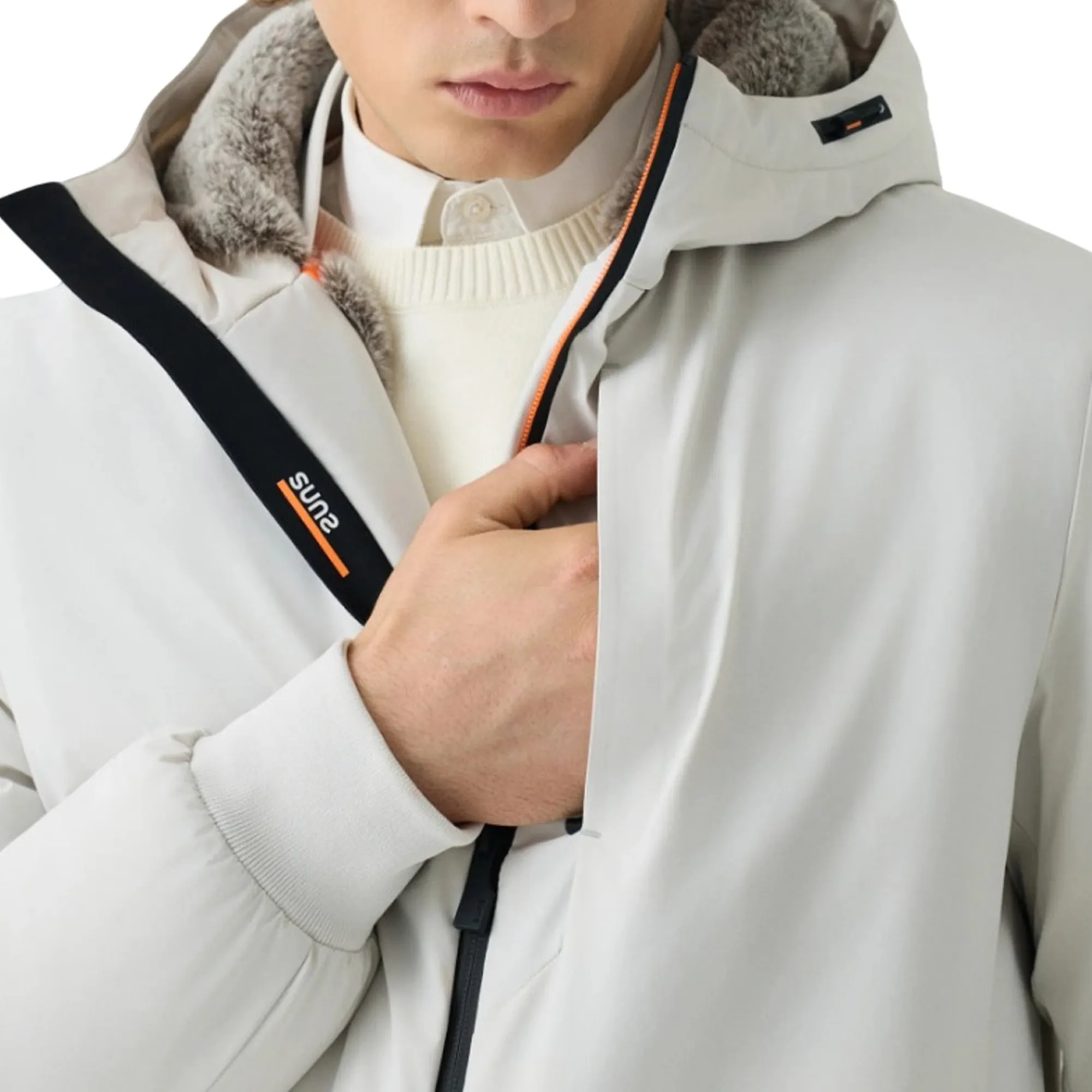 Suns B'Cevedale Fur Jacket' Cement Gbs73039U 196698