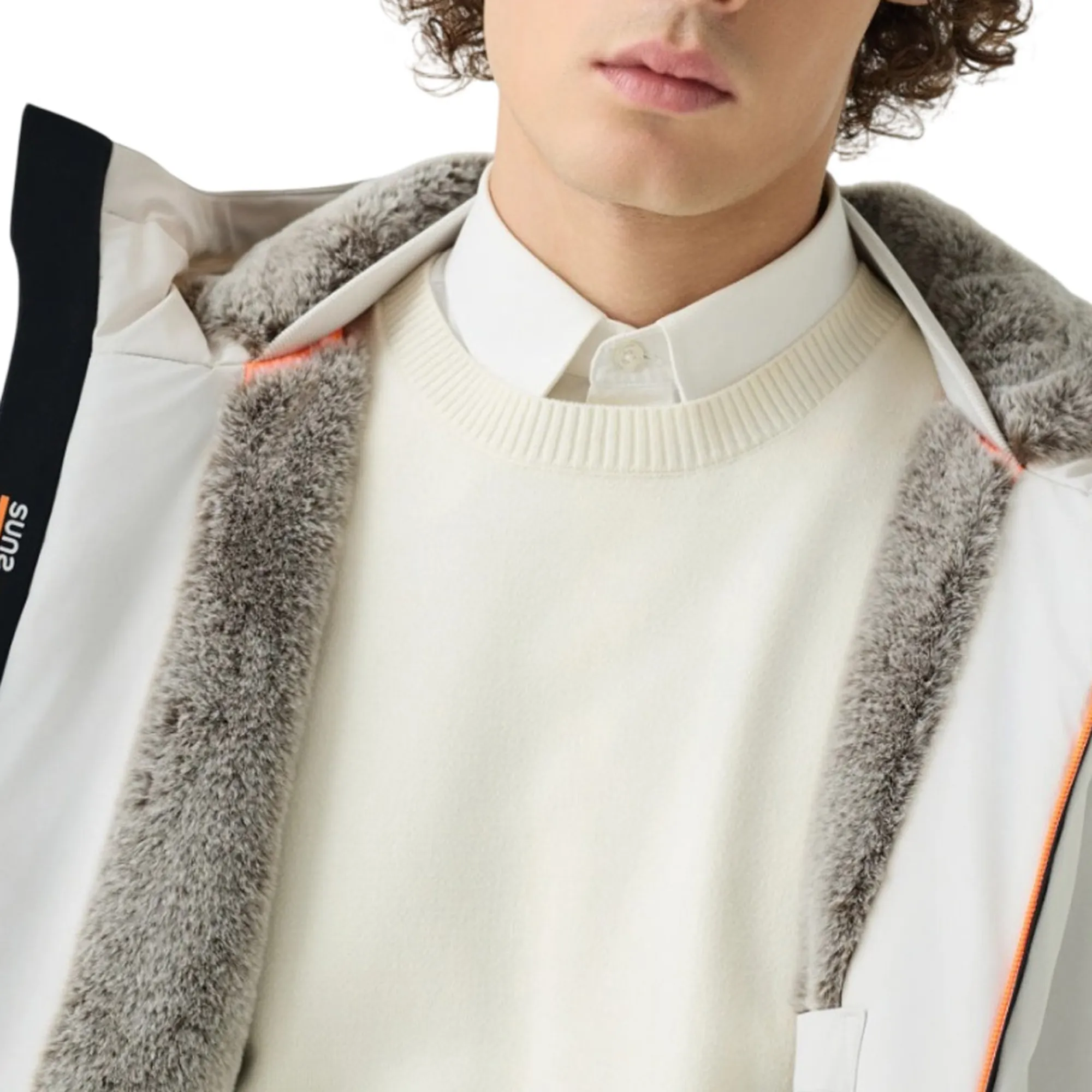 Suns B'Cevedale Fur Jacket' Cement Gbs73039U 196700