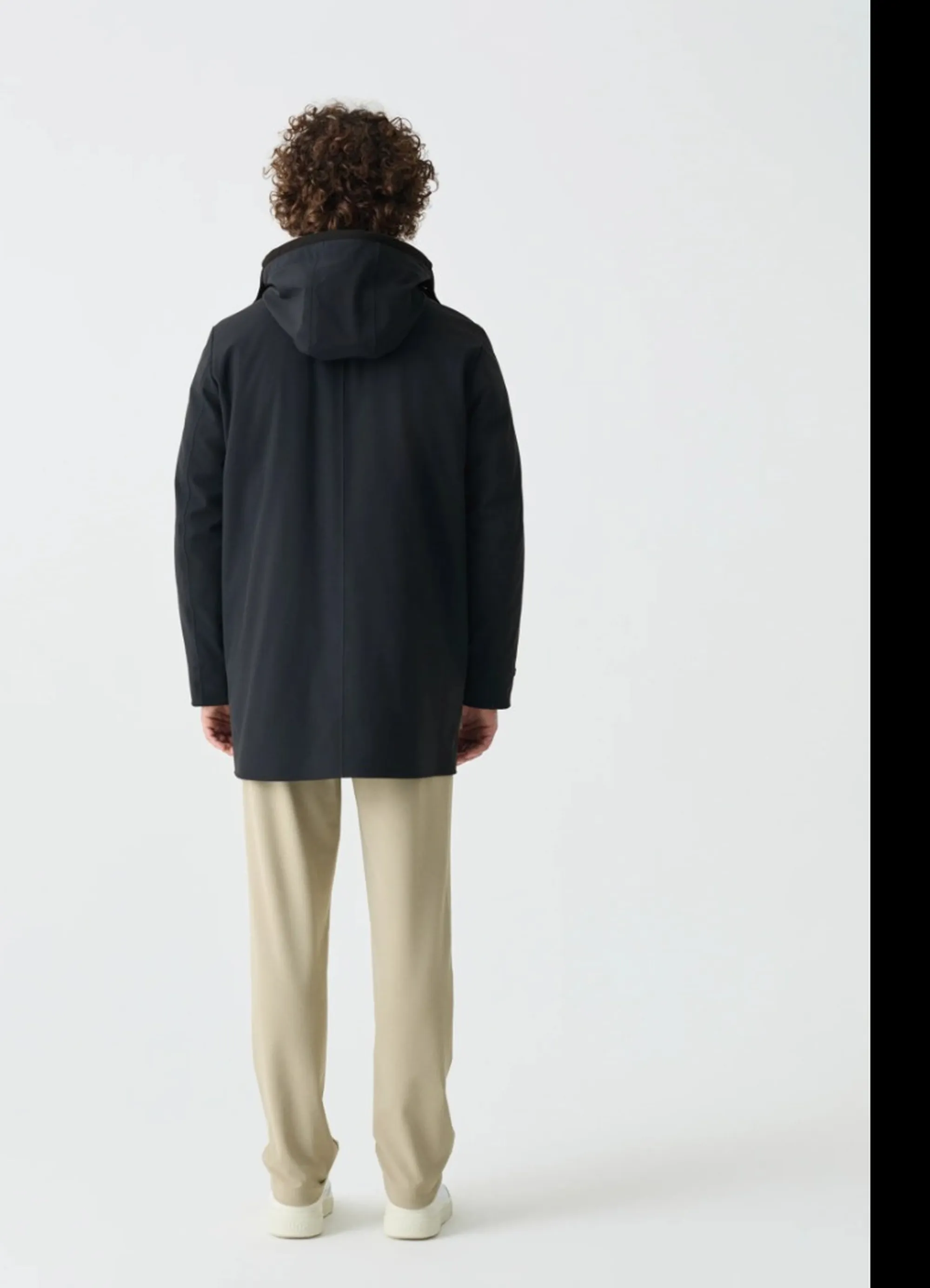 Suns B'Suns Hooded Long Jacket' Black Gbs73027U 197363