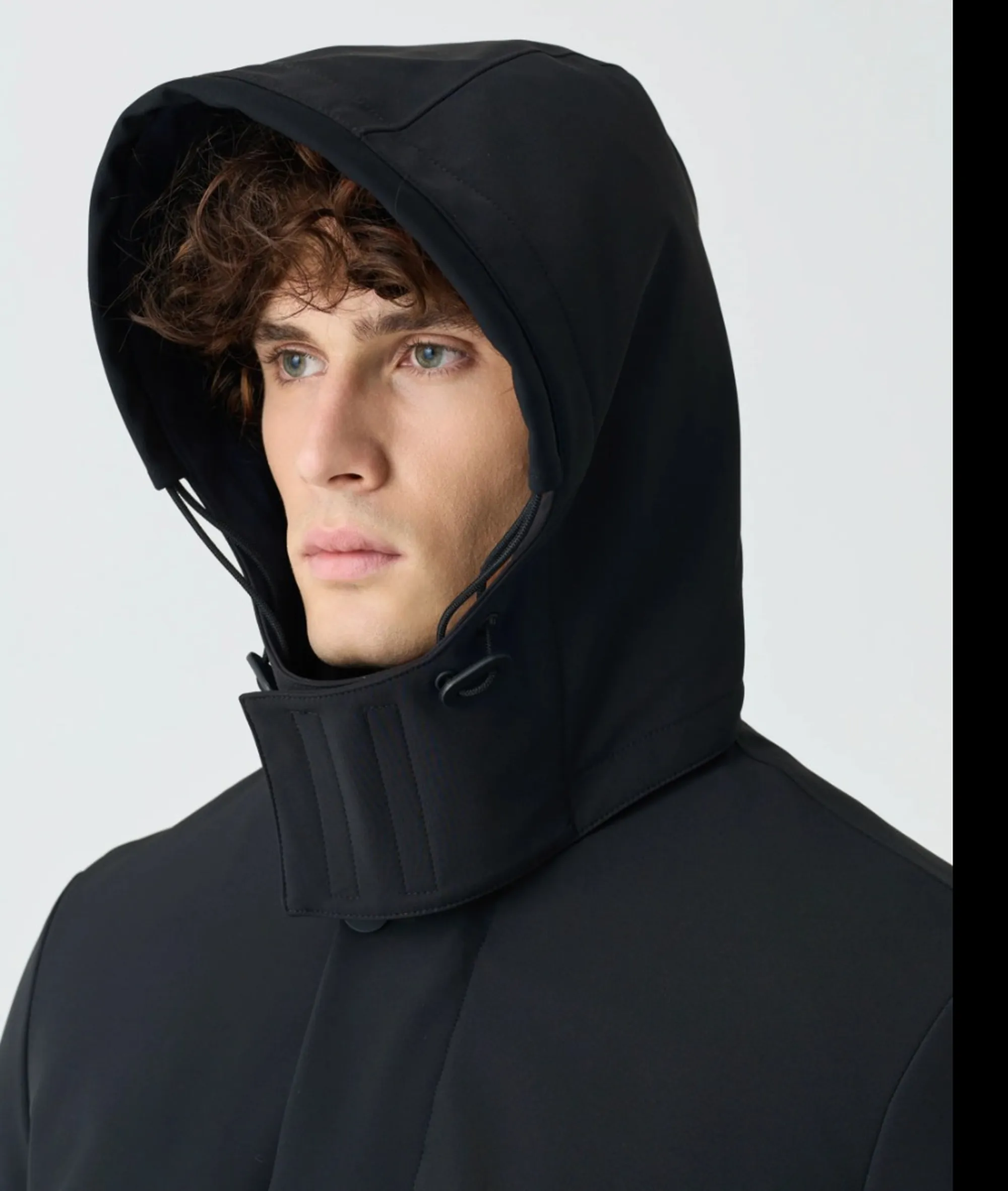 Suns B'Suns Hooded Long Jacket' Black Gbs73027U 197364