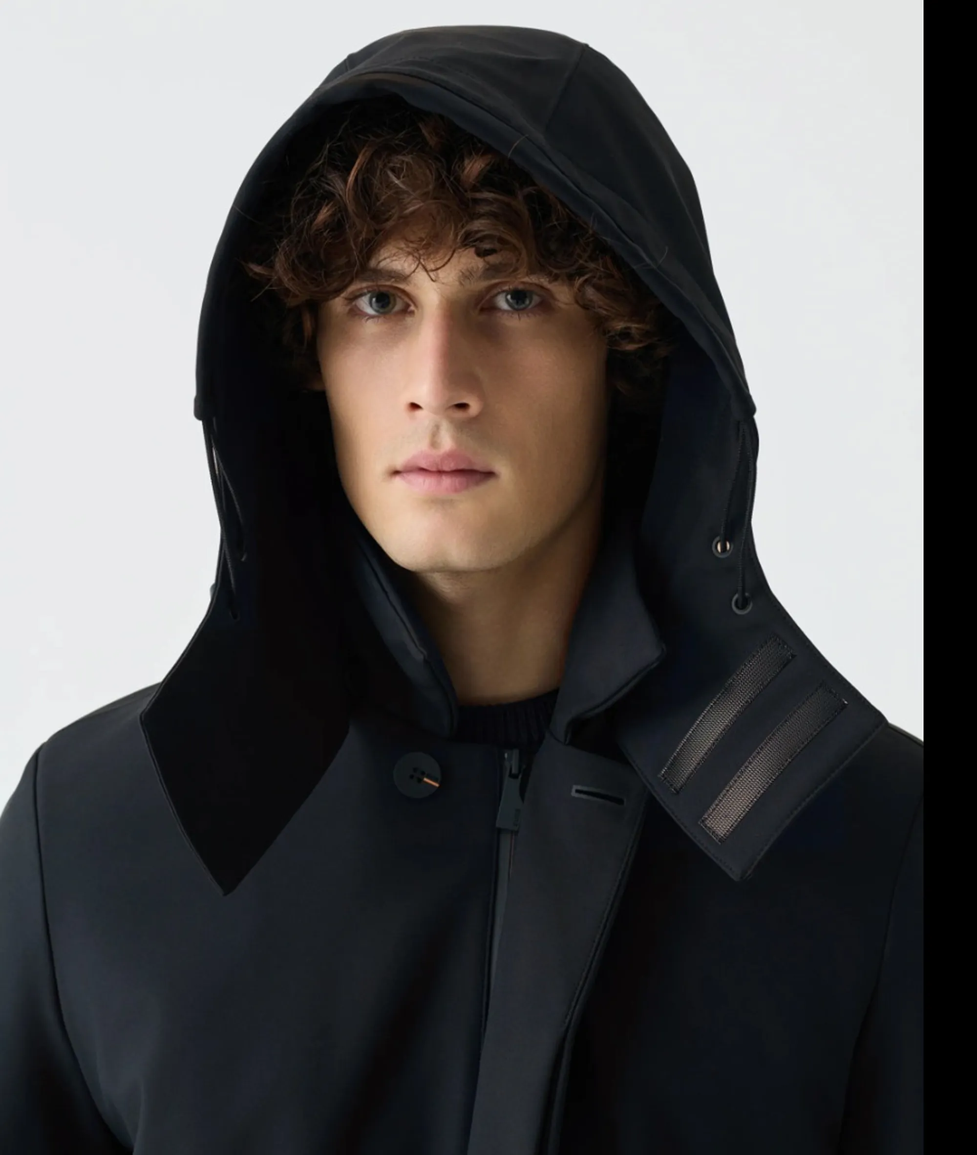 Suns B'Suns Hooded Long Jacket' Black Gbs73027U 197365