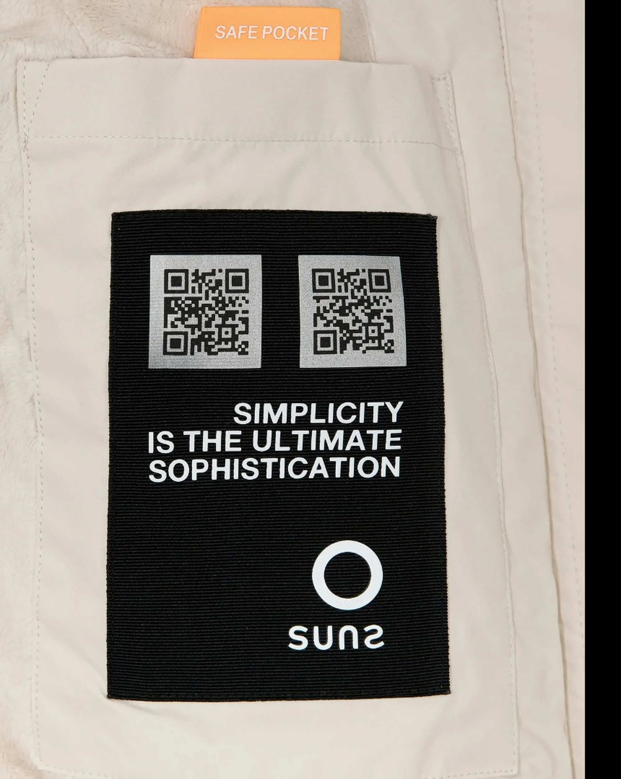 Suns Parka Aurelia Long Velour Bianco Gbs53004D 163549