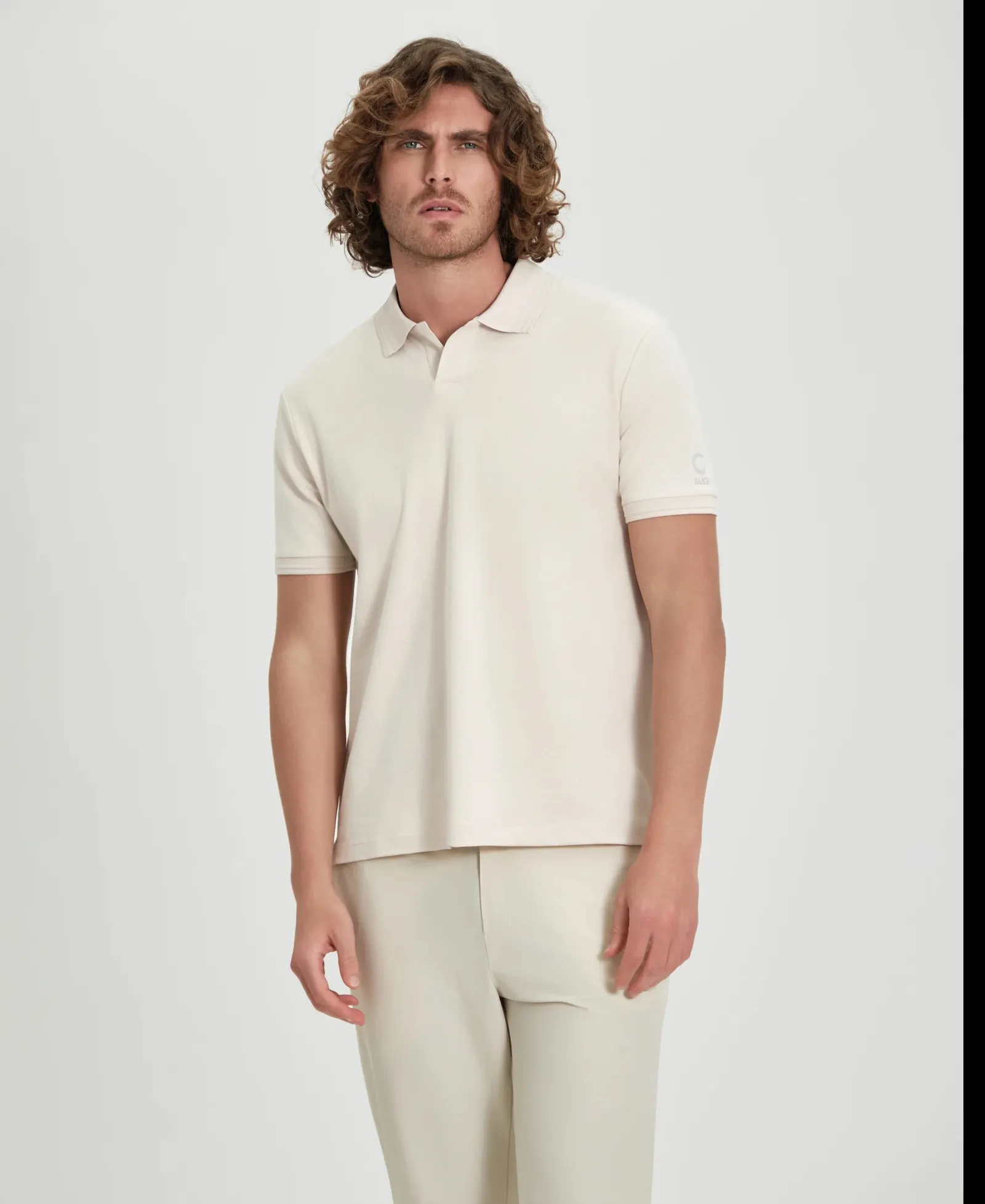 Suns Polo Federico Label Beige Pls61009U 173723