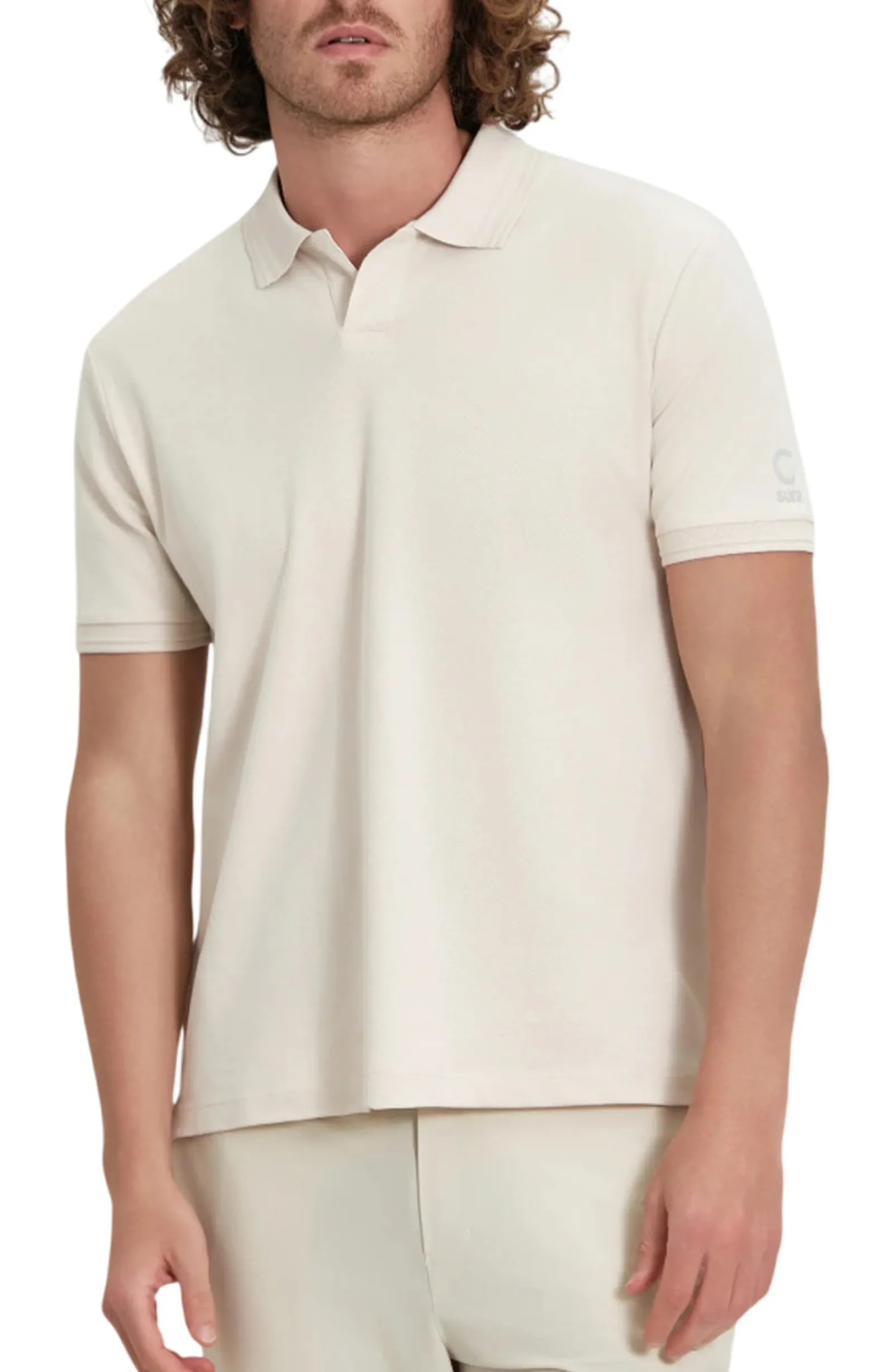 Suns Polo Federico Label Beige Pls61009U 179797