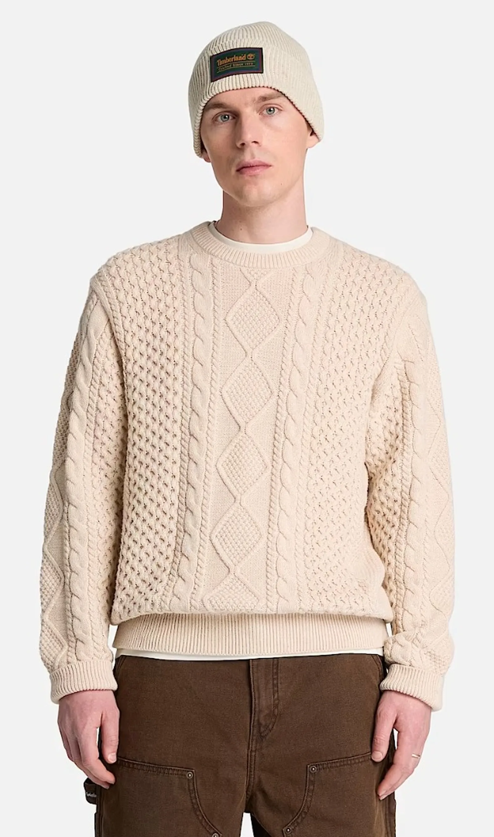 Timberland Maglione A Trecce Philips Brook Beige Tbc0Yhd4546 192492