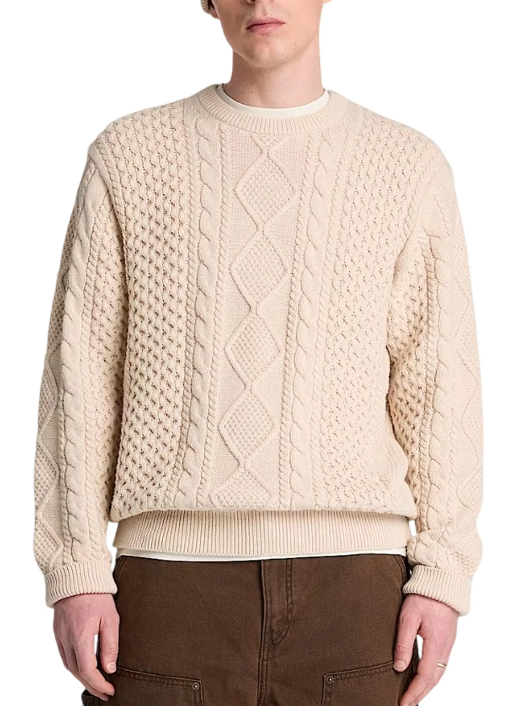 Timberland Maglione A Trecce Philips Brook Beige Tbc0Yhd4546 193917