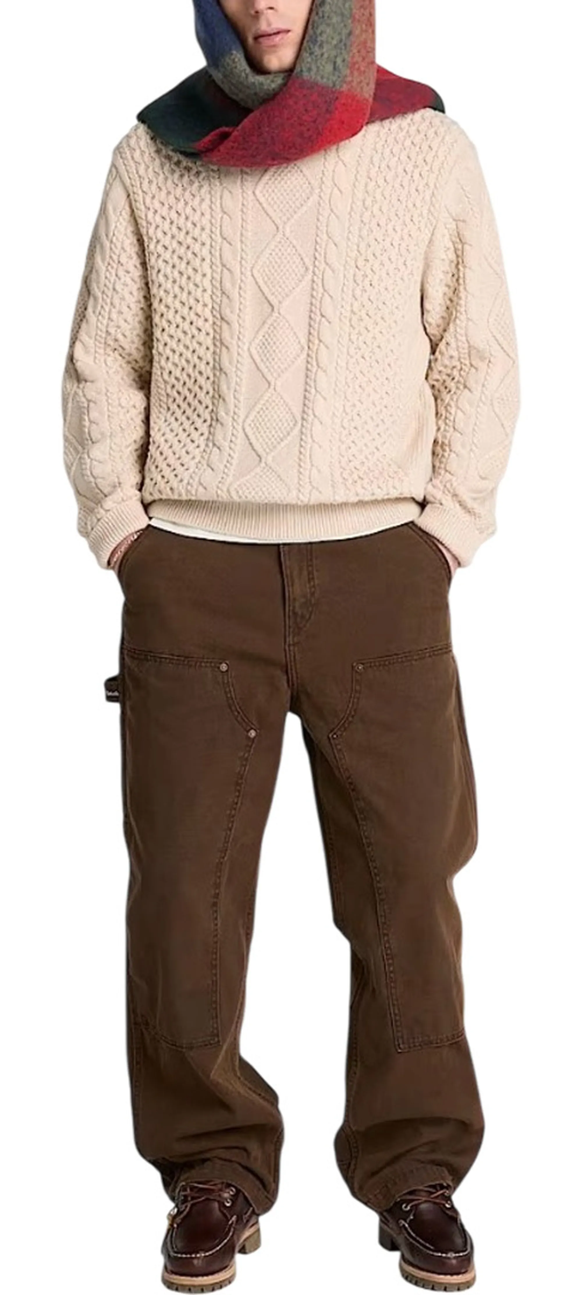 Timberland Maglione A Trecce Philips Brook Beige Tbc0Yhd4546 193919