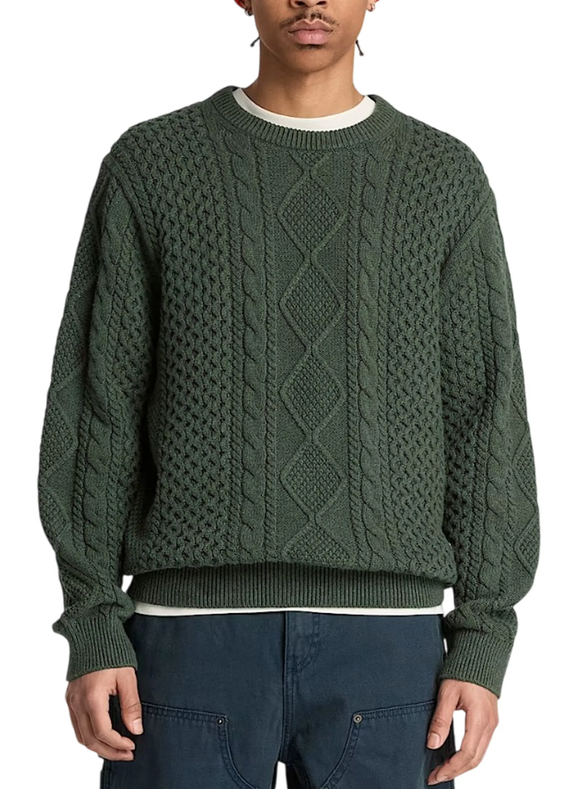 Timberland Maglione A Trecce Philips Brook Verde Tbc0Yhd4Alb 193920