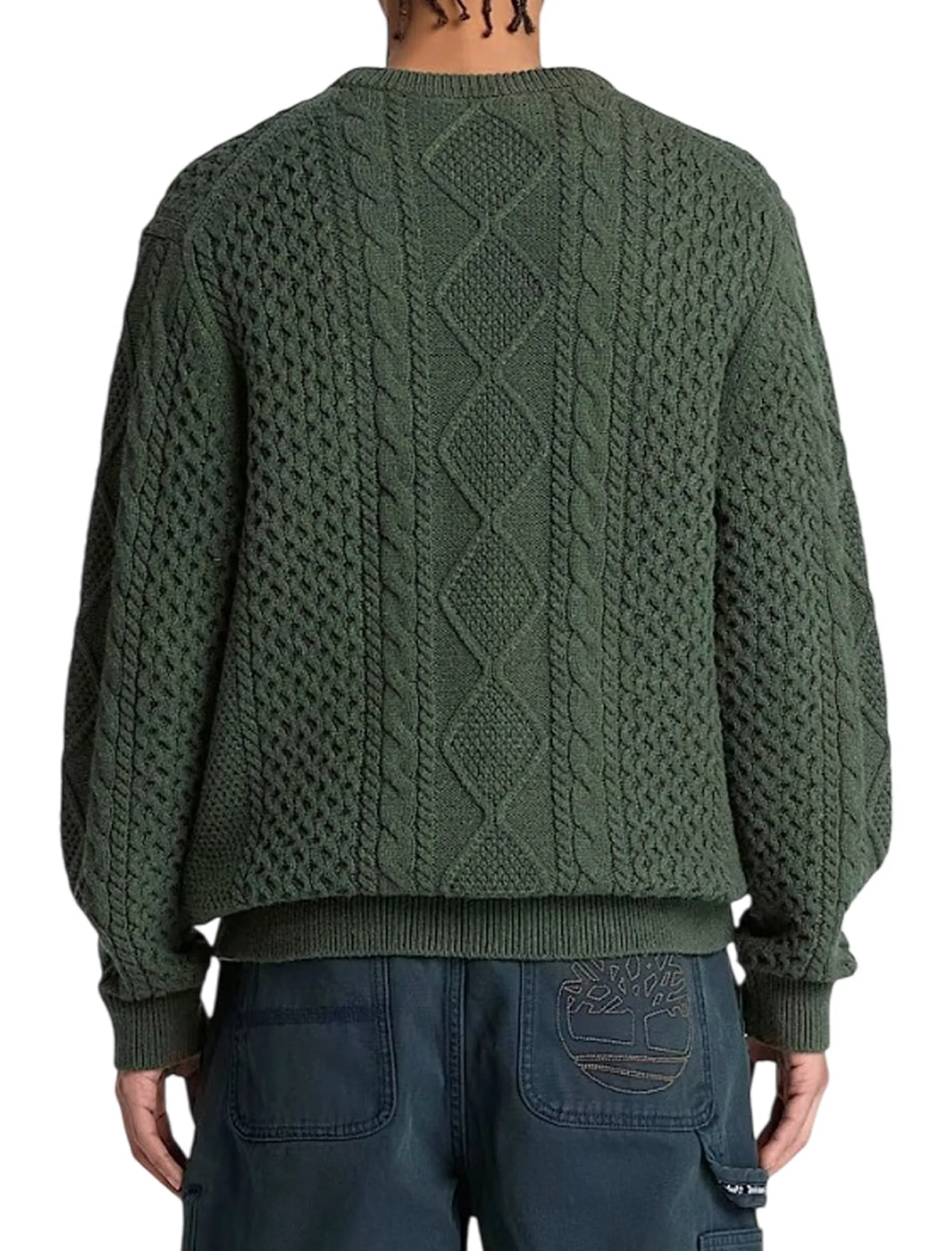 Timberland Maglione A Trecce Philips Brook Verde Tbc0Yhd4Alb 193929