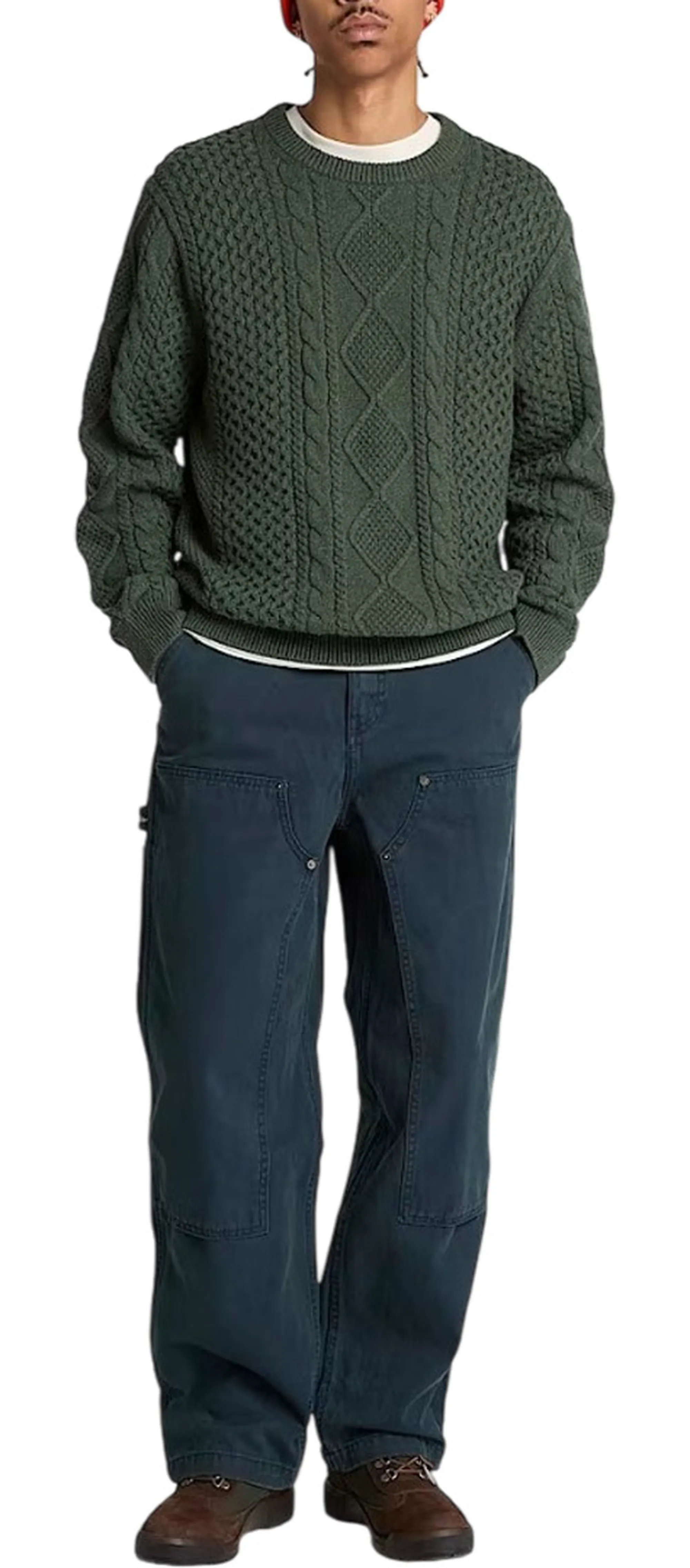 Timberland Maglione A Trecce Philips Brook Verde Tbc0Yhd4Alb 193930