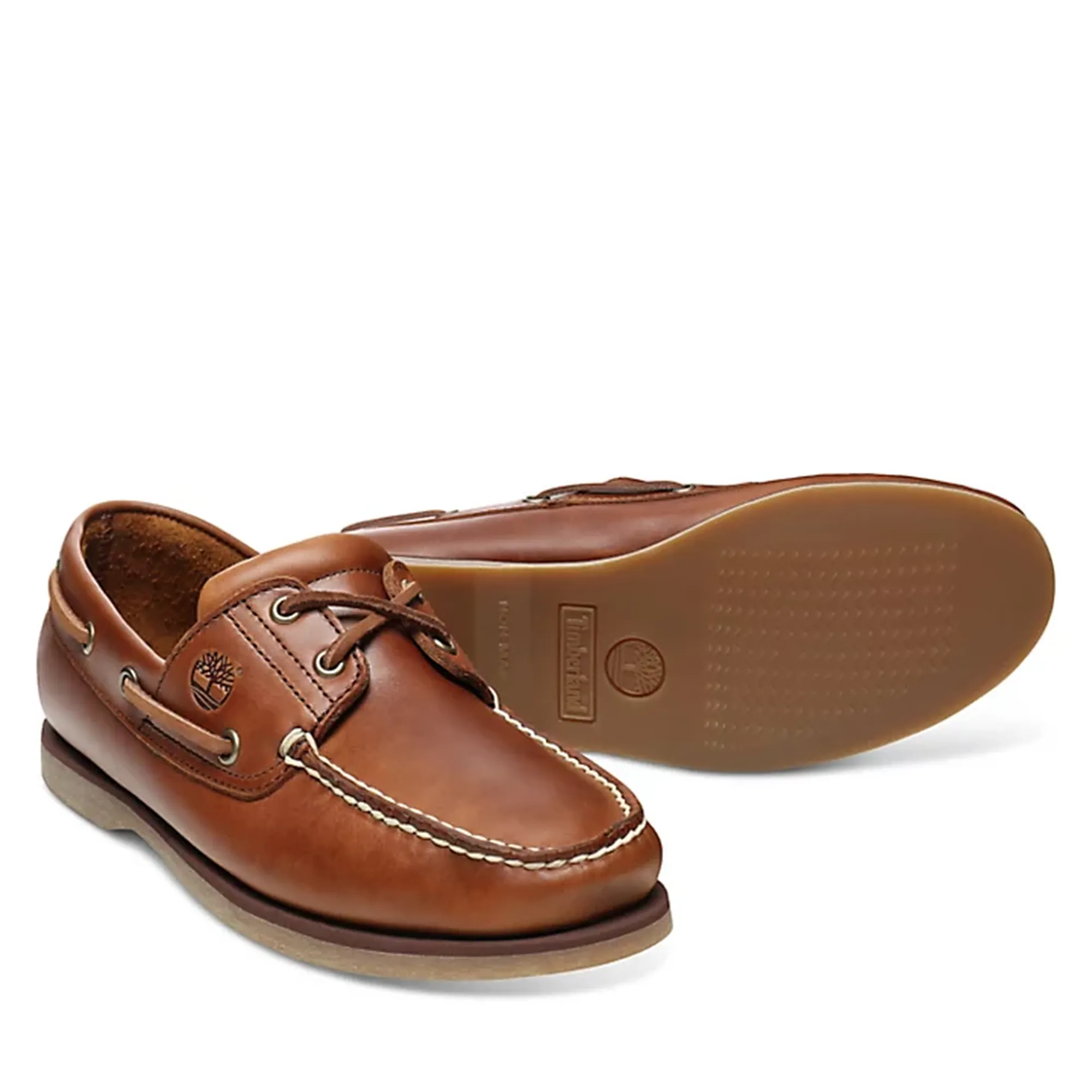Timberland B'Classic Boat Shoe In Full Grain Leather' Brown Tb0A232Xf74 45681