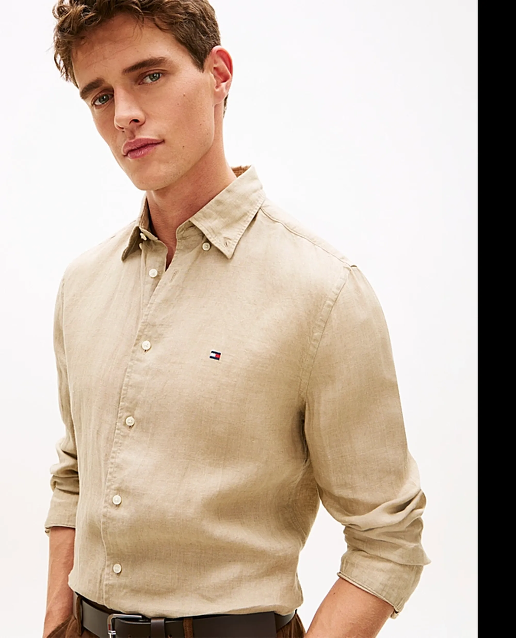 Tommy Hilfiger Camicia Beige Mw0Mw41530 176569