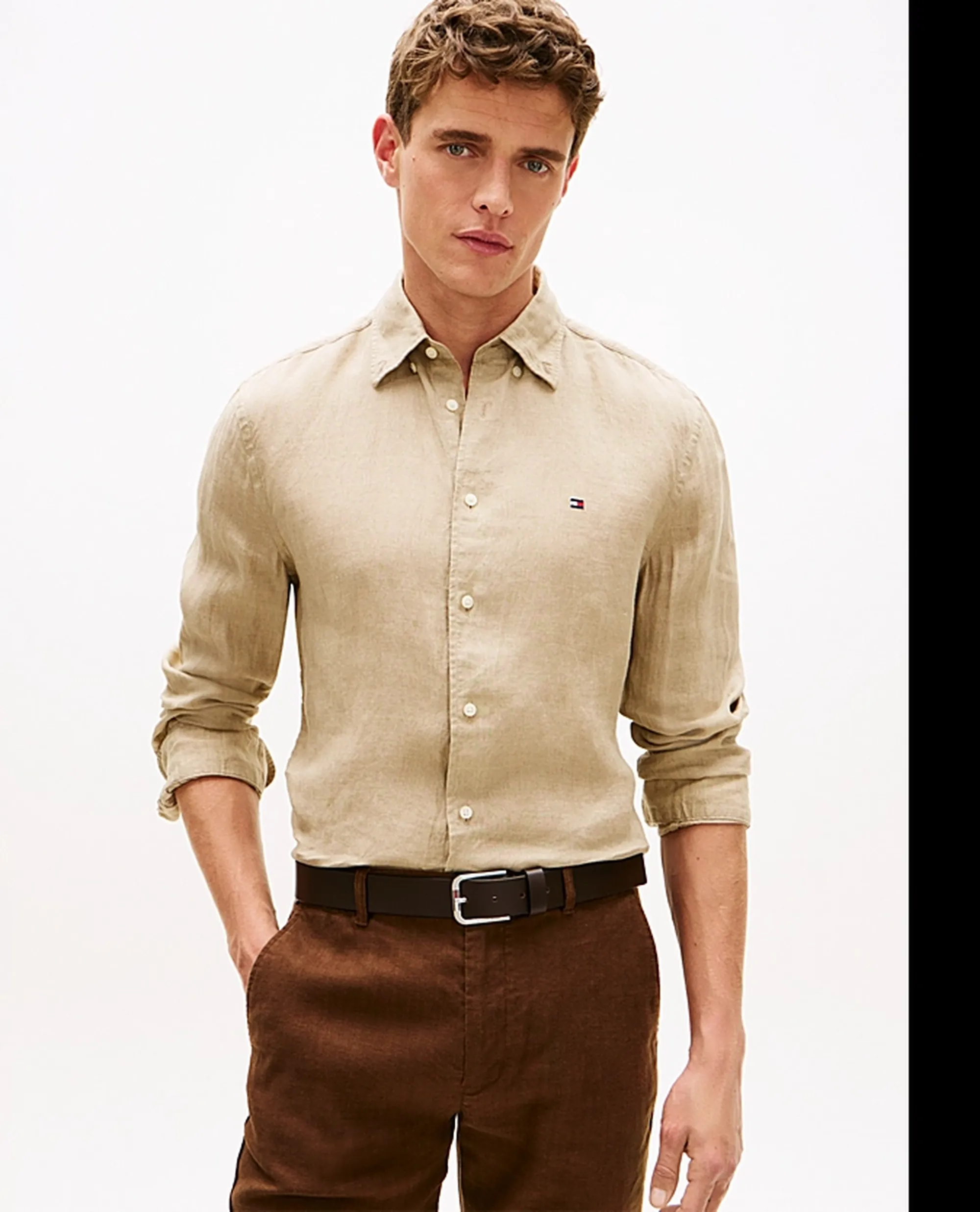 Tommy Hilfiger Camicia Beige Mw0Mw41530 176573