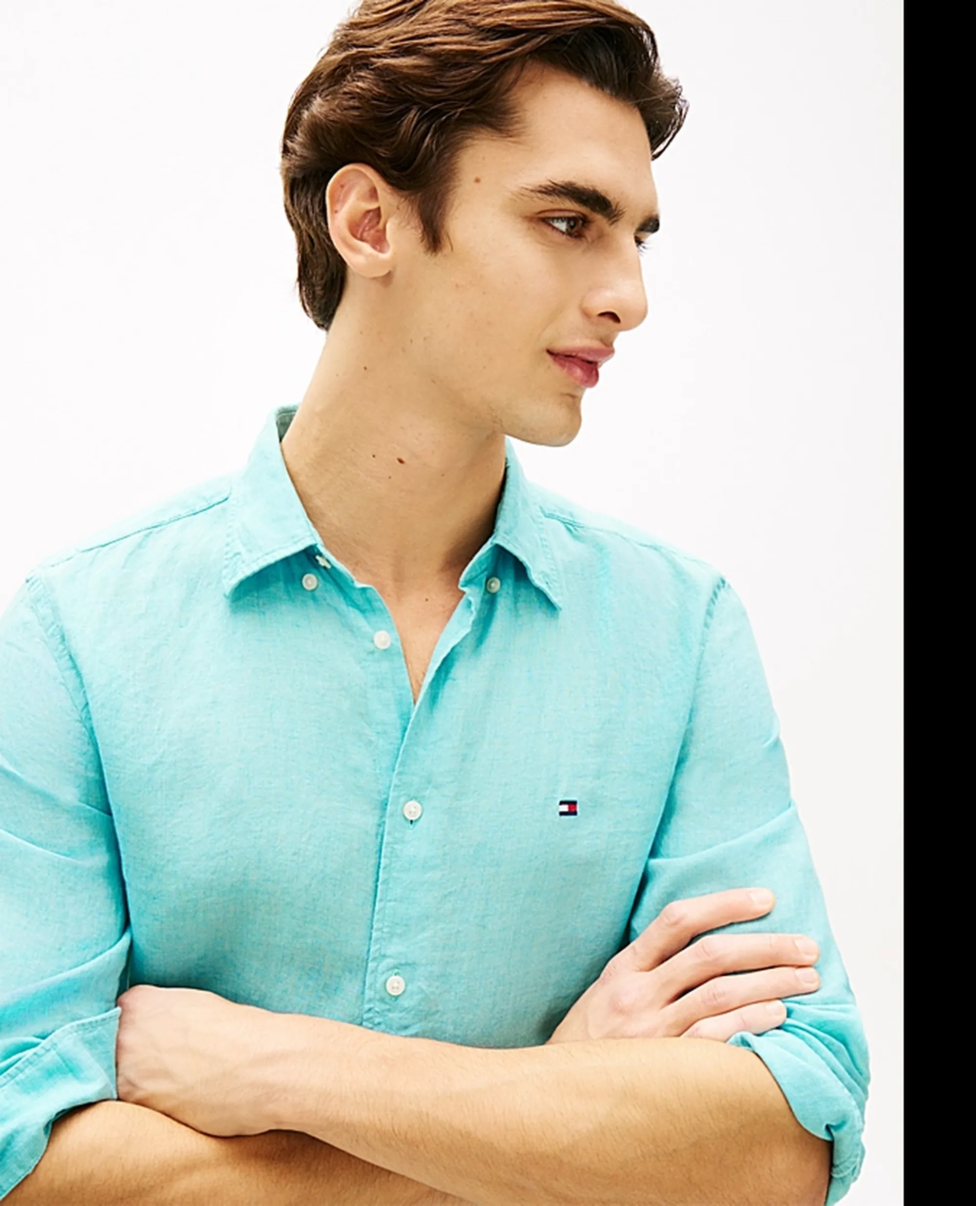 Tommy Hilfiger Camicia Verde Acqua Mw0Mw41530 176560