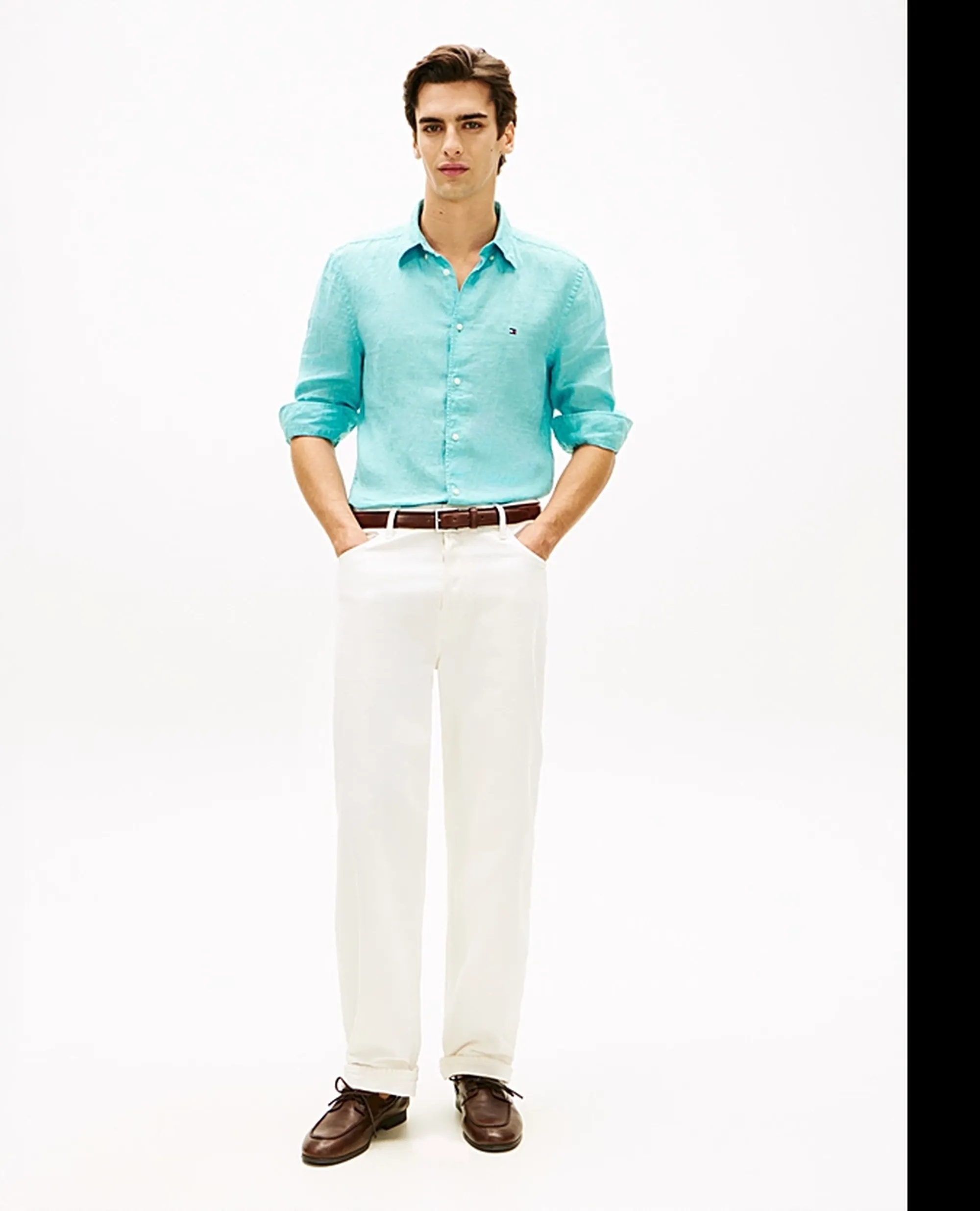 Tommy Hilfiger Camicia Verde Acqua Mw0Mw41530 176561