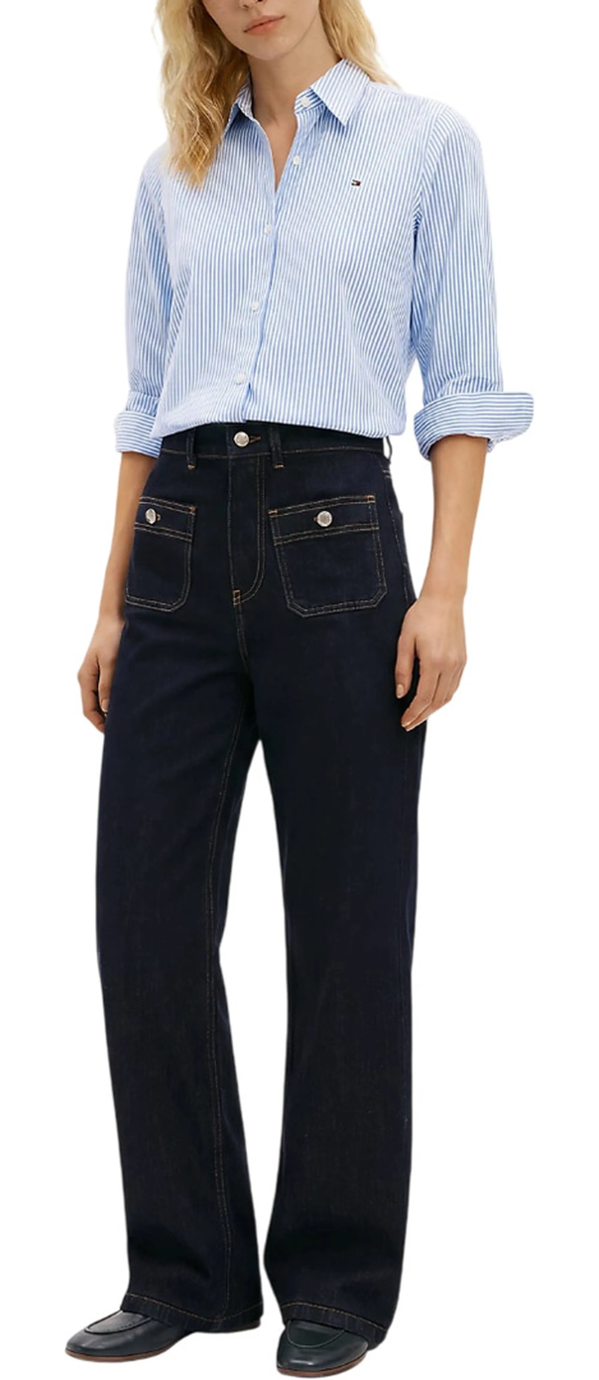 Tommy Hilfiger B'Classic Shirt' Light Blue Ww0Ww47169 169893