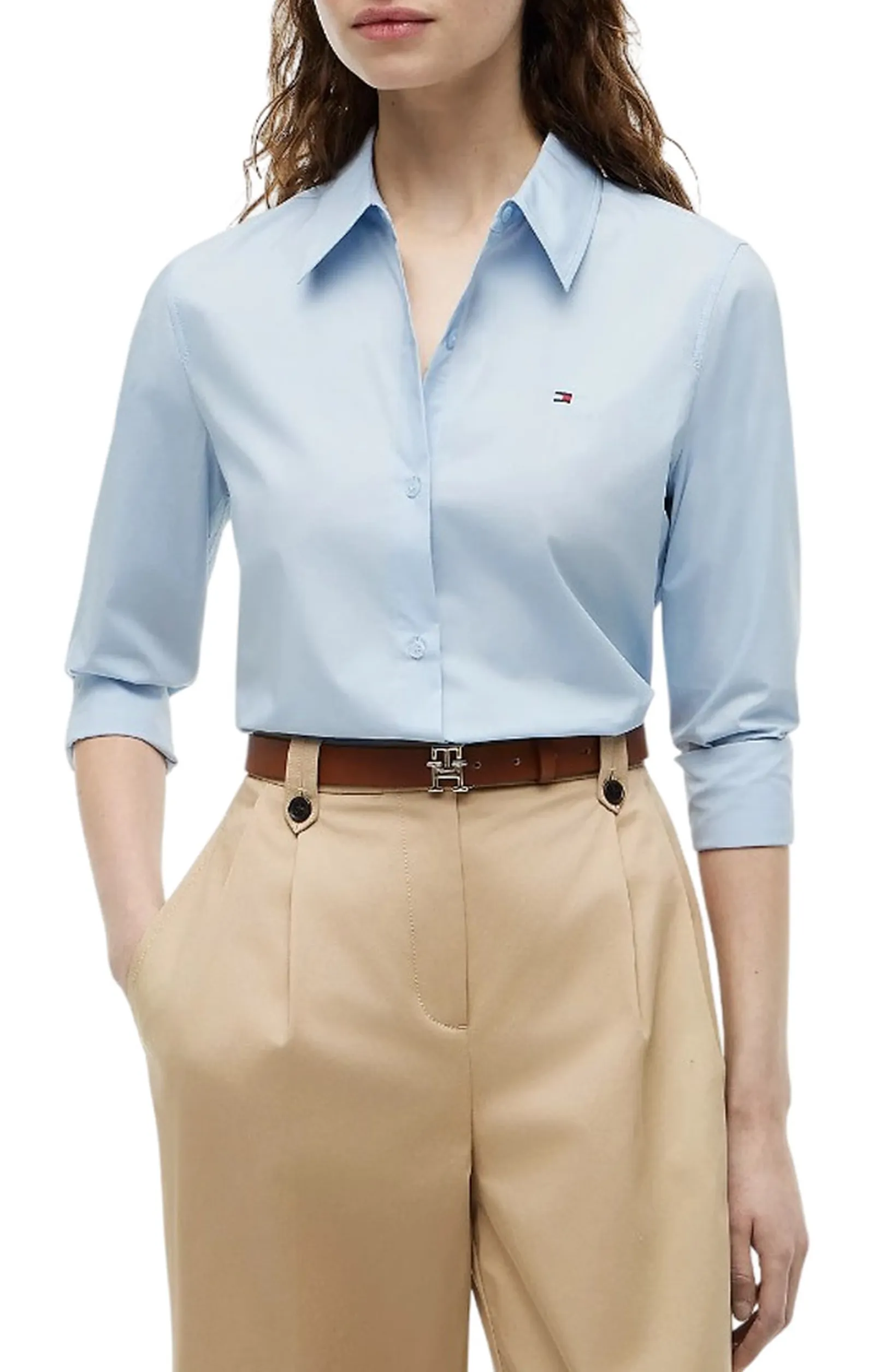 Tommy Hilfiger Camicia Classic Cielo Ww0Ww47169 185168