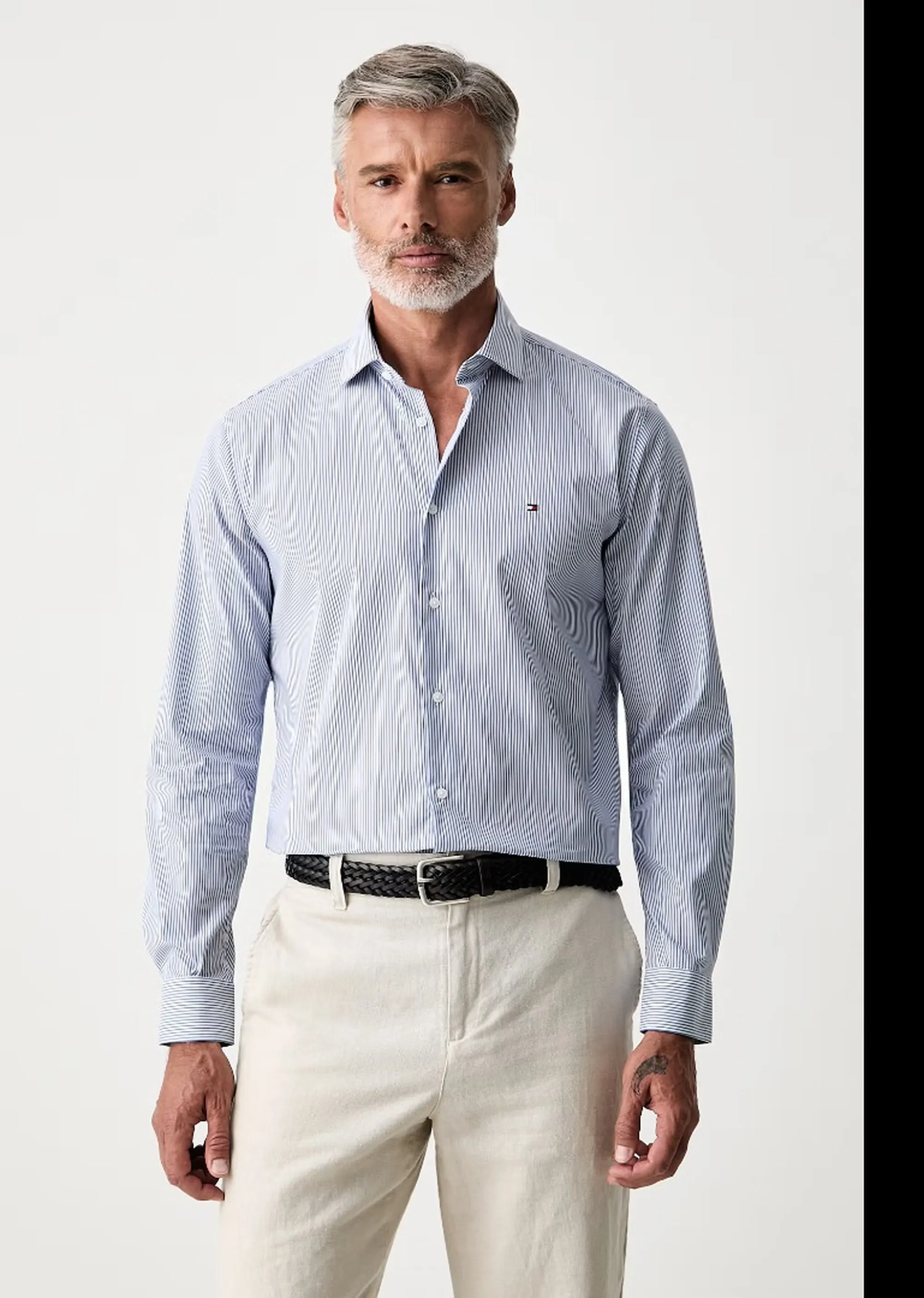 Tommy Hilfiger B'Essential Stripe Shirt' Blu Mw0Mw43746 184393