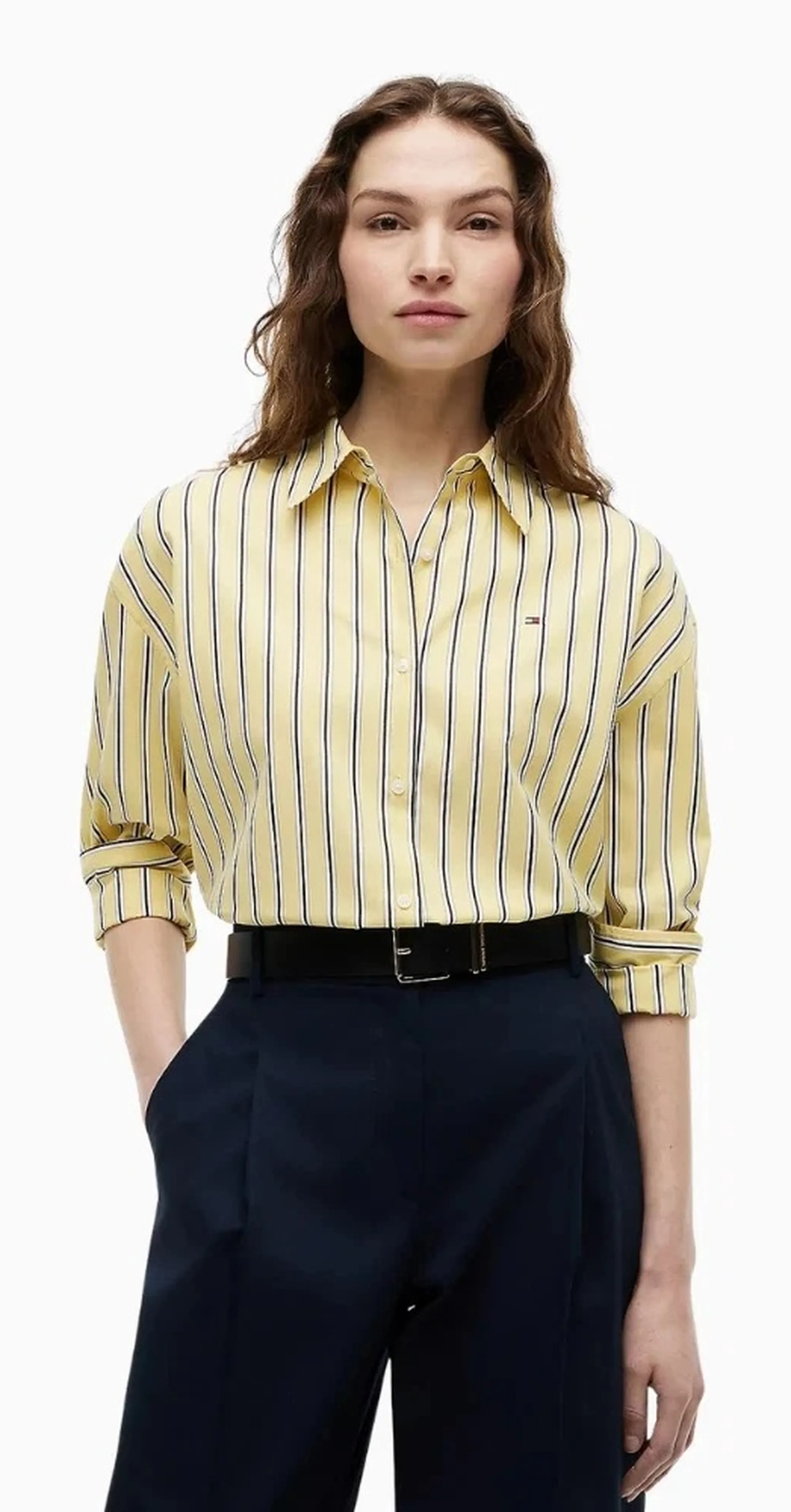 Tommy Hilfiger B'Poplin Shirt' Yellow Ww0Ww49940 184256