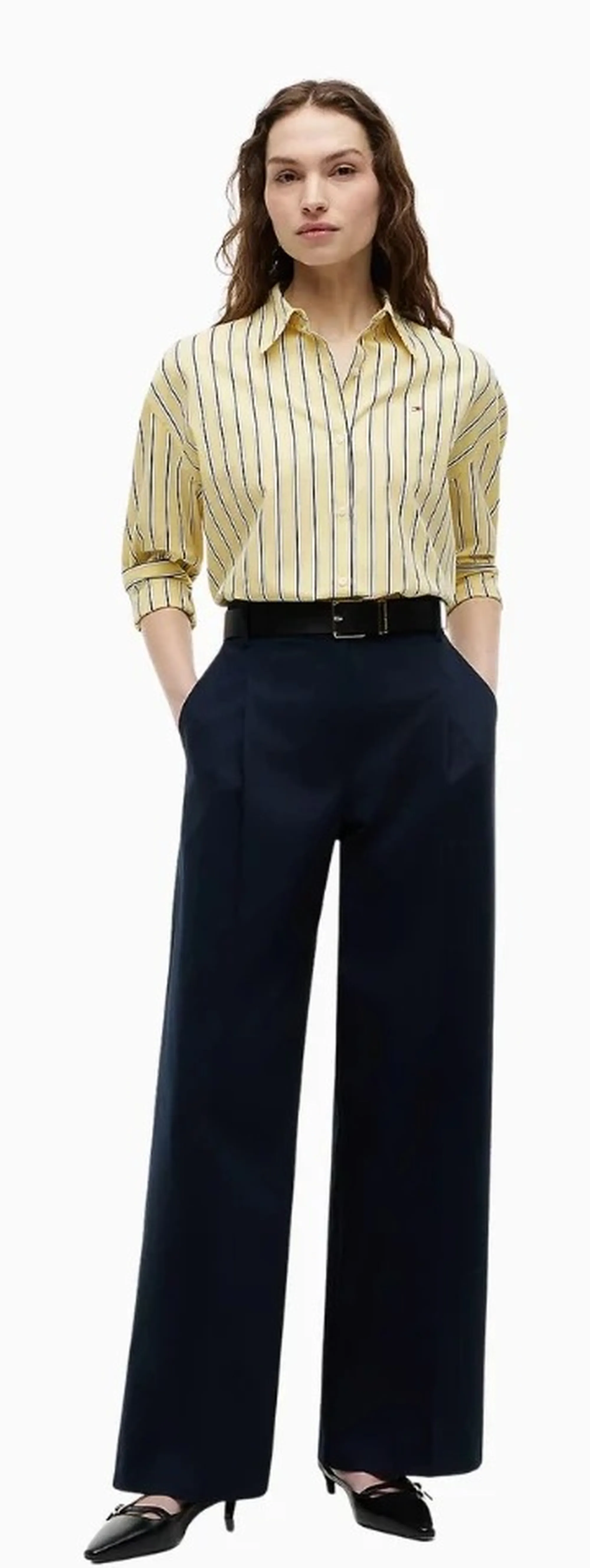 Tommy Hilfiger B'Poplin Shirt' Yellow Ww0Ww49940 184257