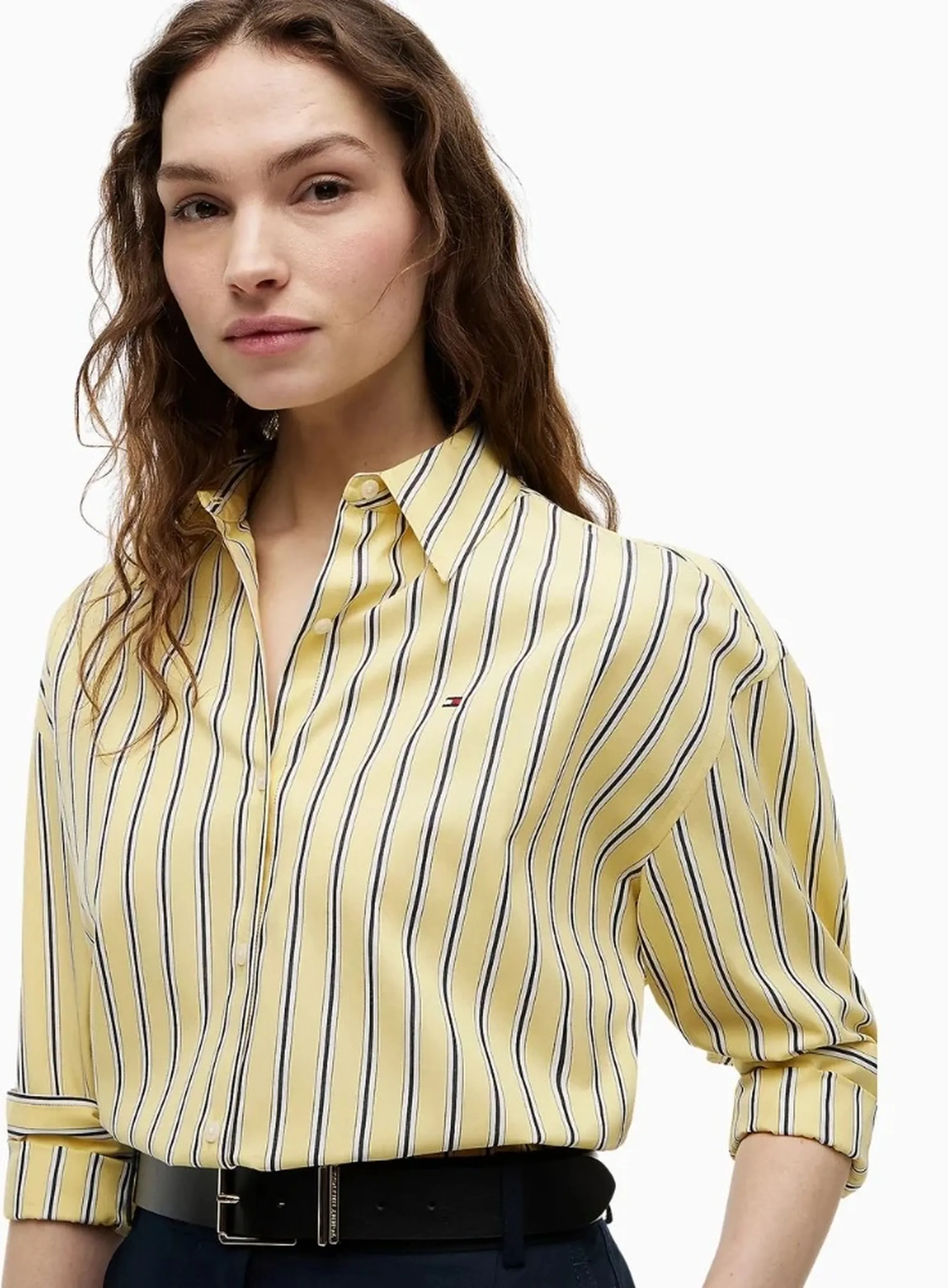 Tommy Hilfiger B'Poplin Shirt' Yellow Ww0Ww49940 184258