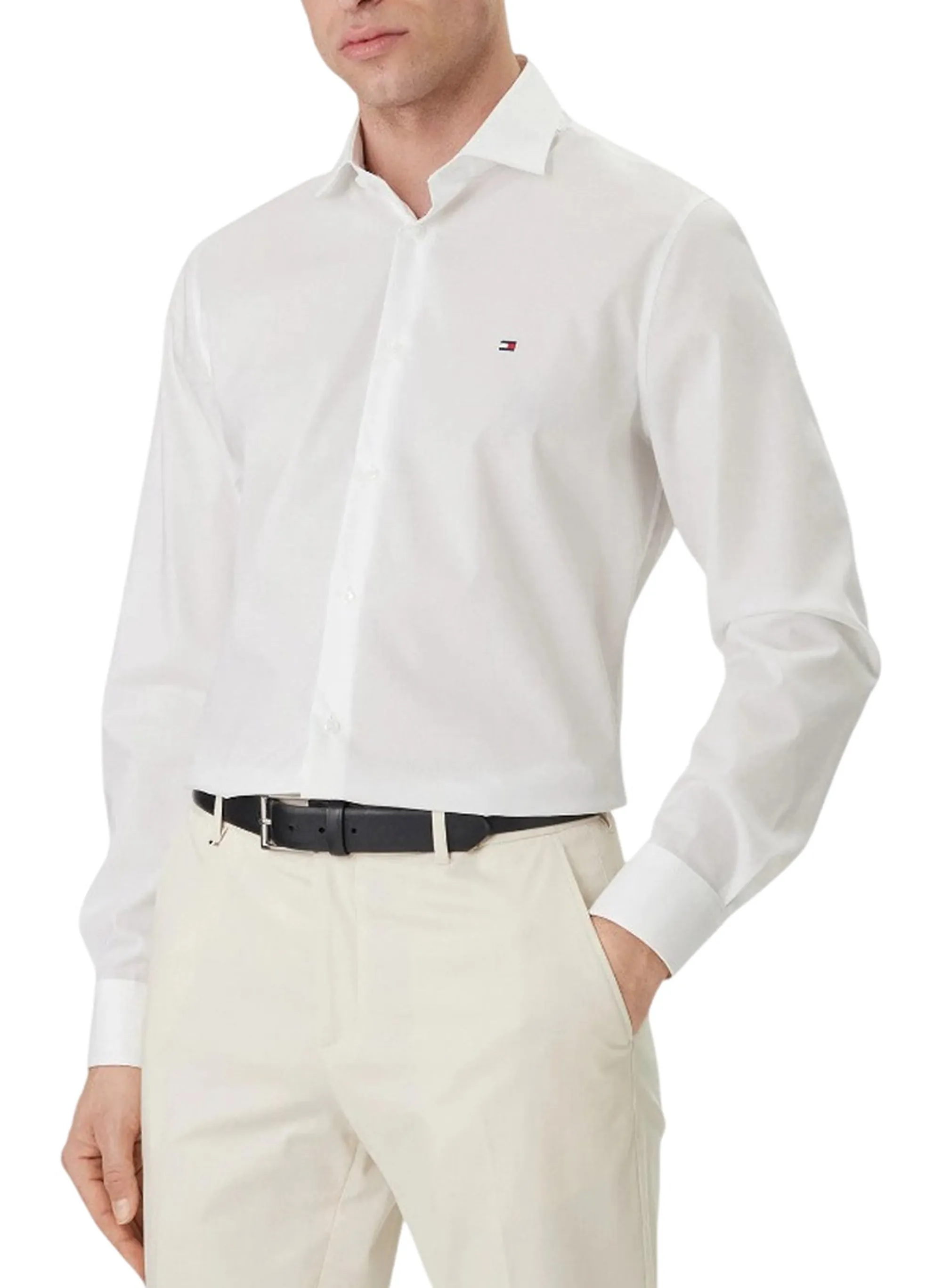 Tommy Hilfiger Camicia Iron Solid Bianco Mw0Mw43122 184752