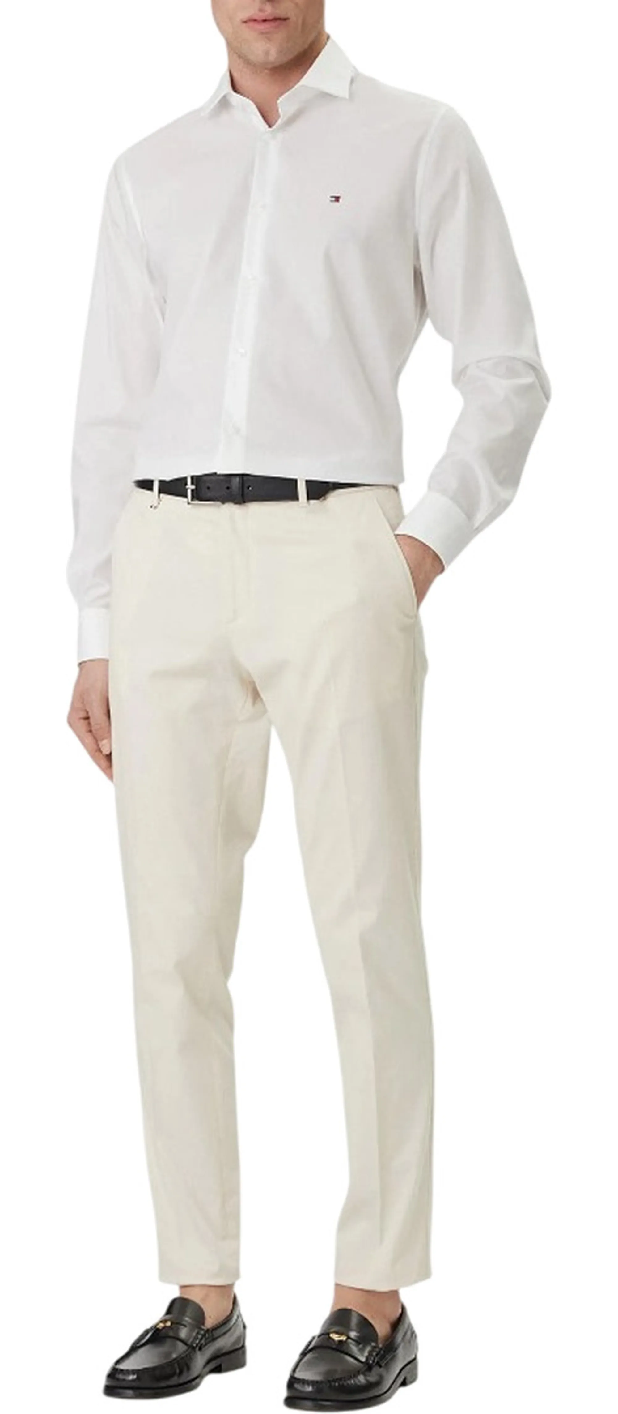 Tommy Hilfiger Camicia Iron Solid Bianco Mw0Mw43122 184754
