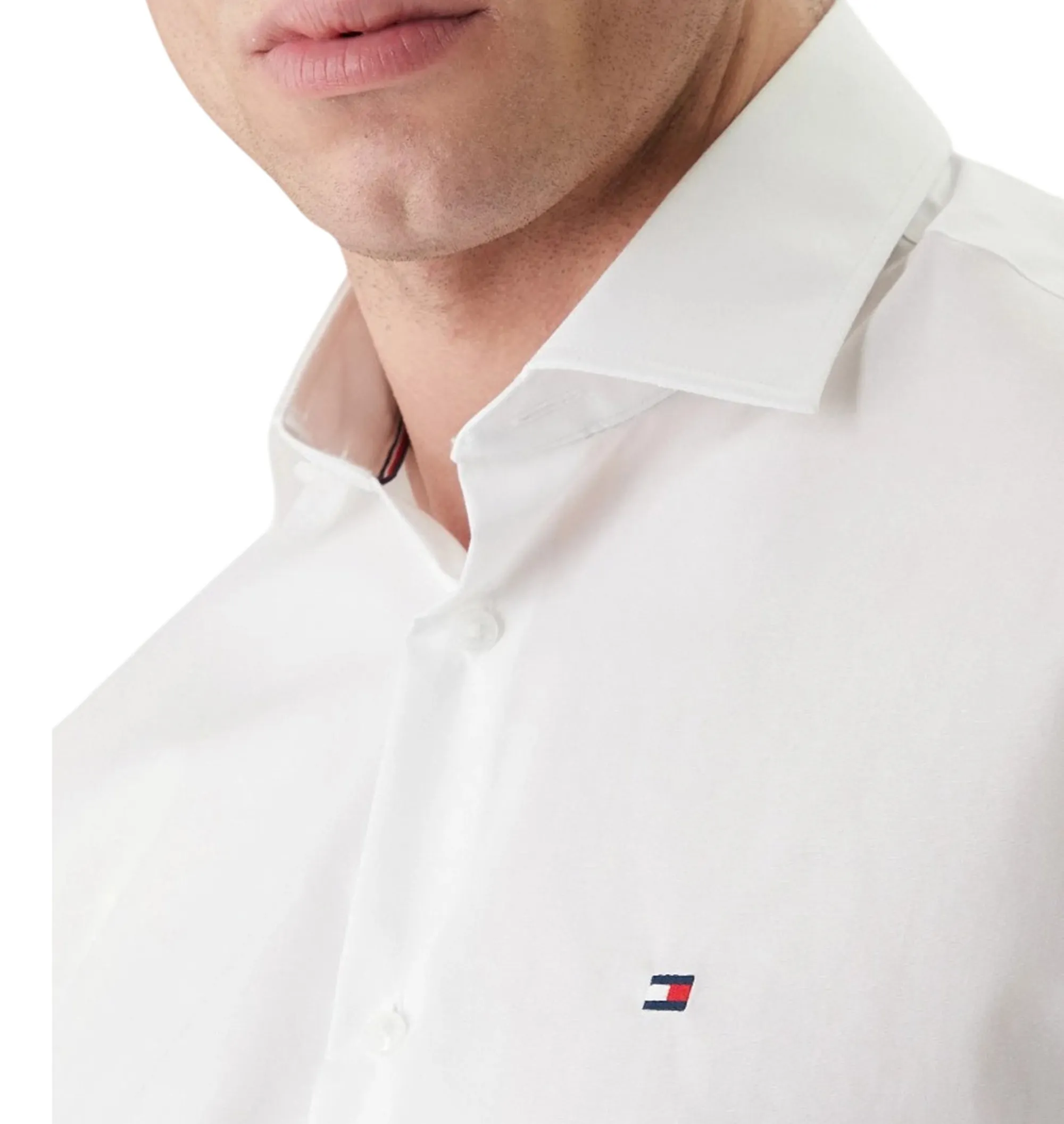 Tommy Hilfiger Camicia Iron Solid Bianco Mw0Mw43122 184755