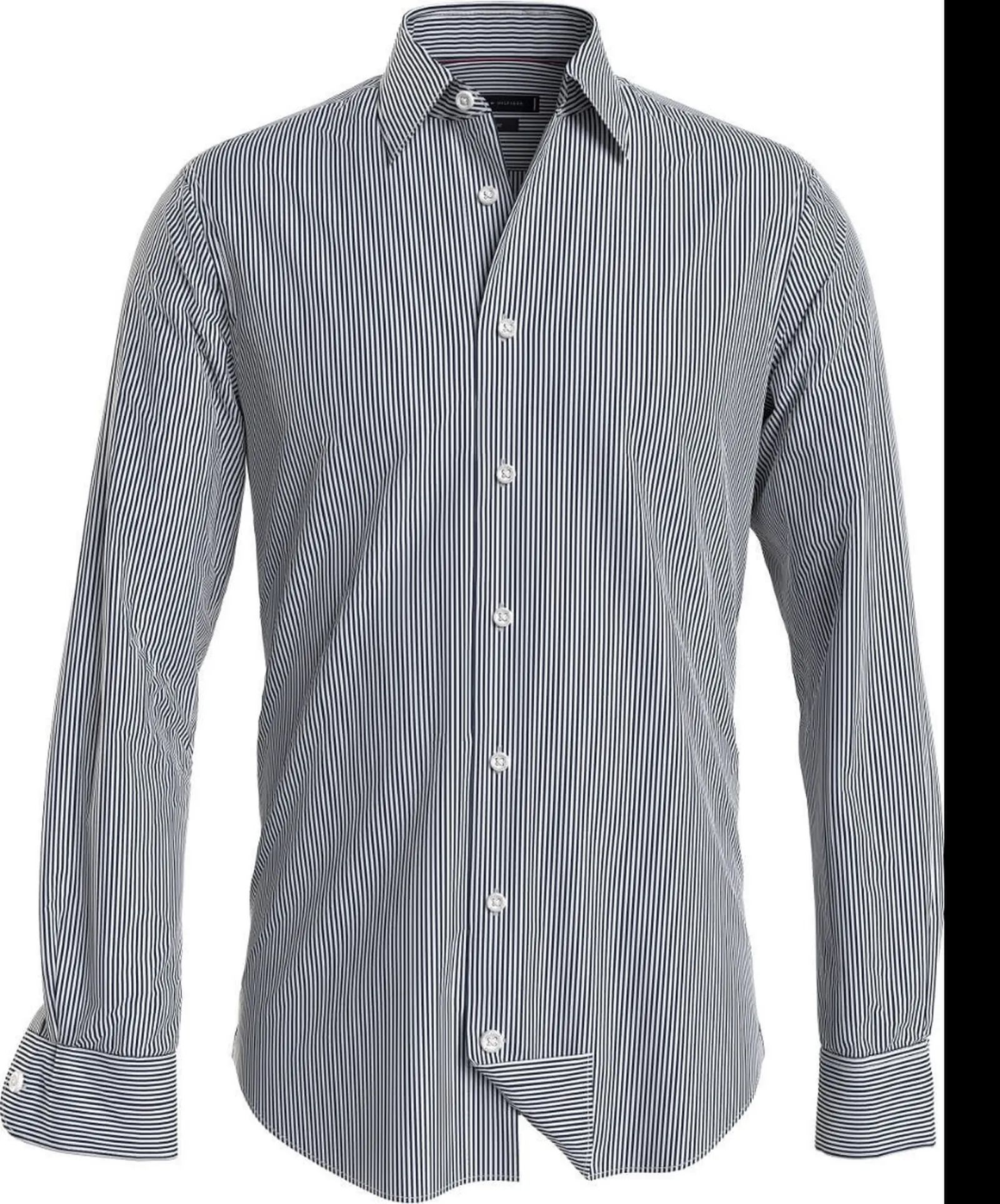 Tommy Hilfiger Camicia Th Flex Slim Fit A Righe Blu Mw0Mw34635 115809