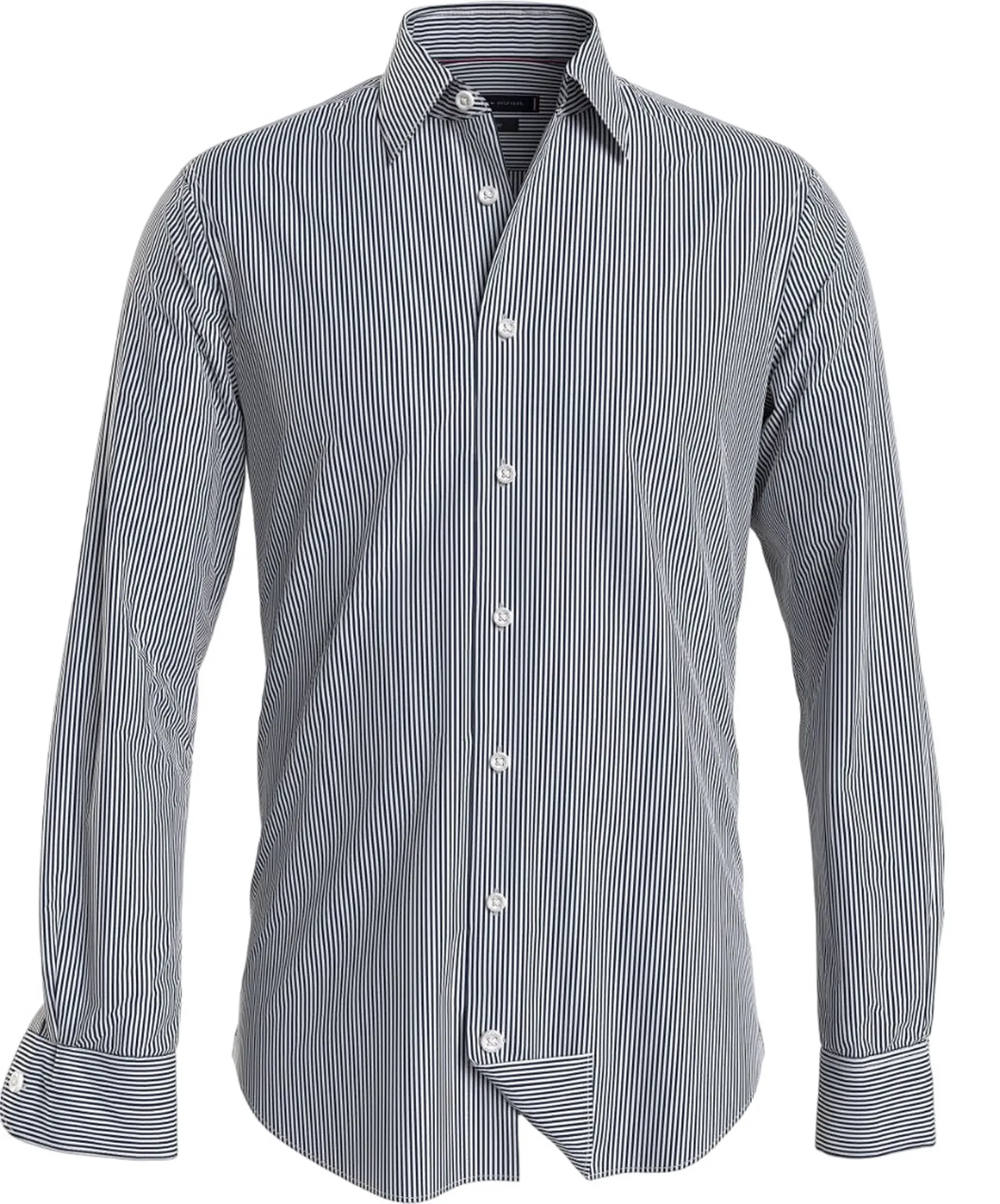 Tommy Hilfiger Camicia Th Flex Slim Fit A Righe Blu Mw0Mw34635 188216