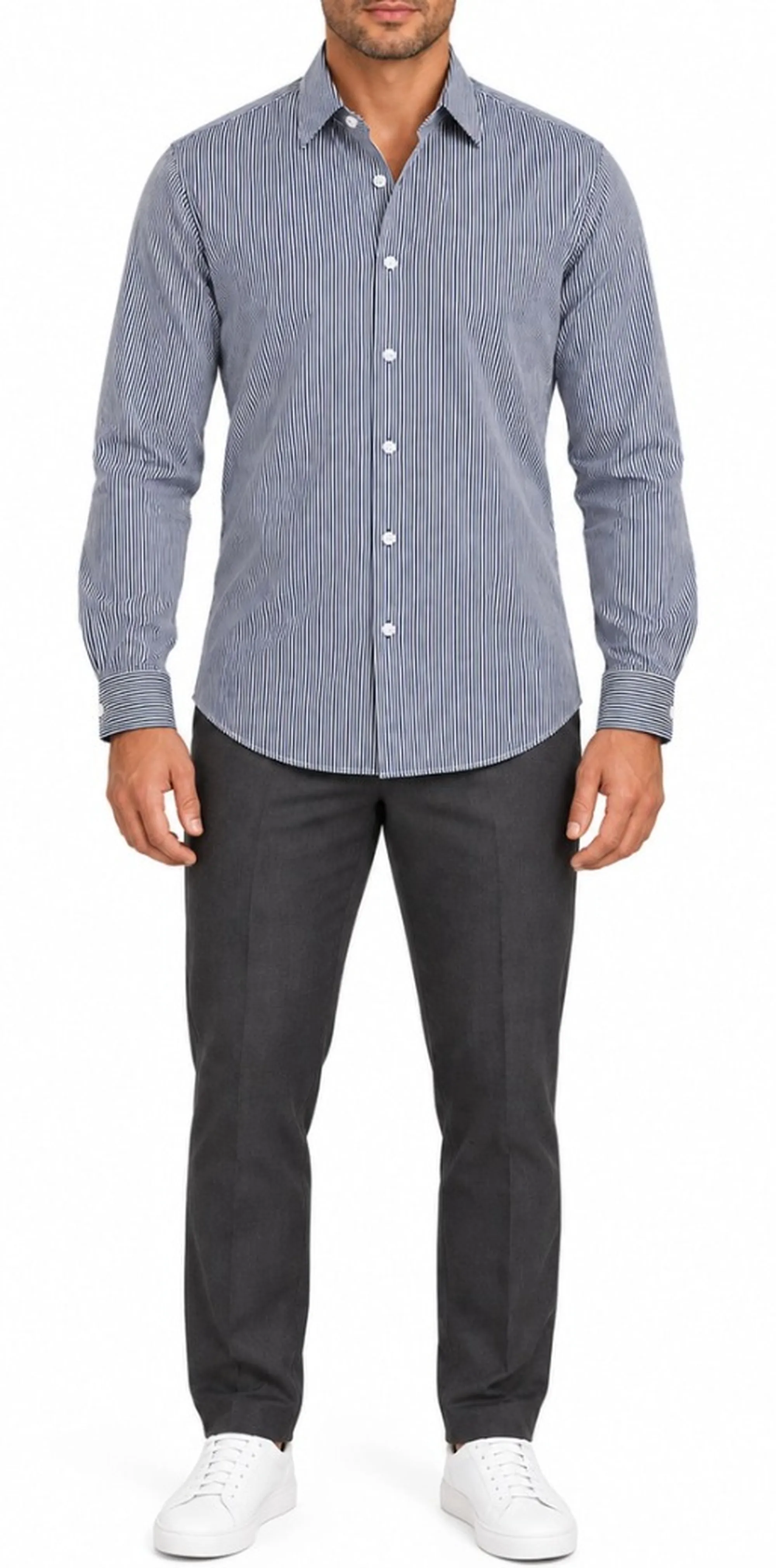 Tommy Hilfiger B'Th Flex Slim Fit Striped Shirt' Blu Mw0Mw34635 199795
