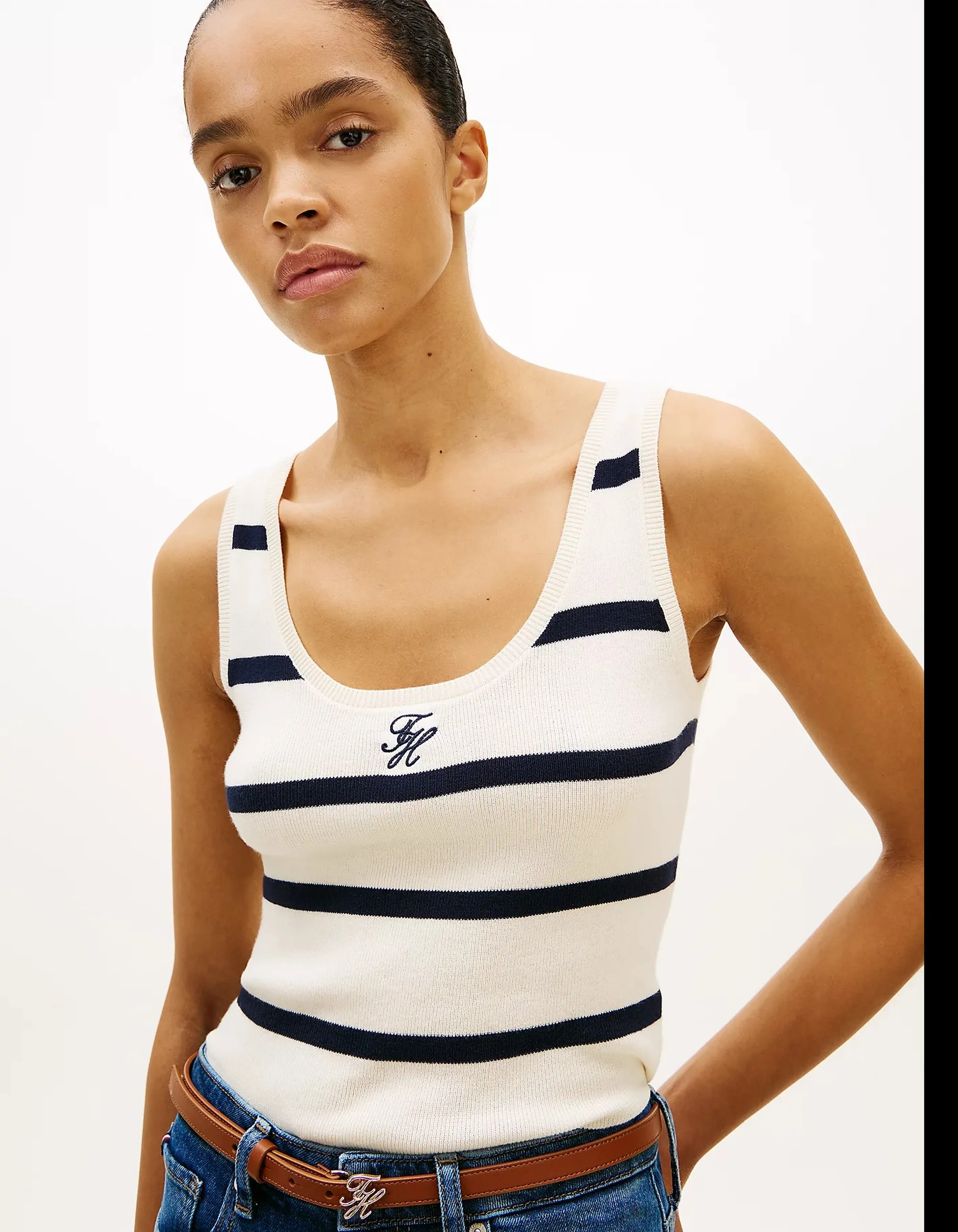 Tommy Hilfiger Canotta Avorio Ww0Ww48480 171400