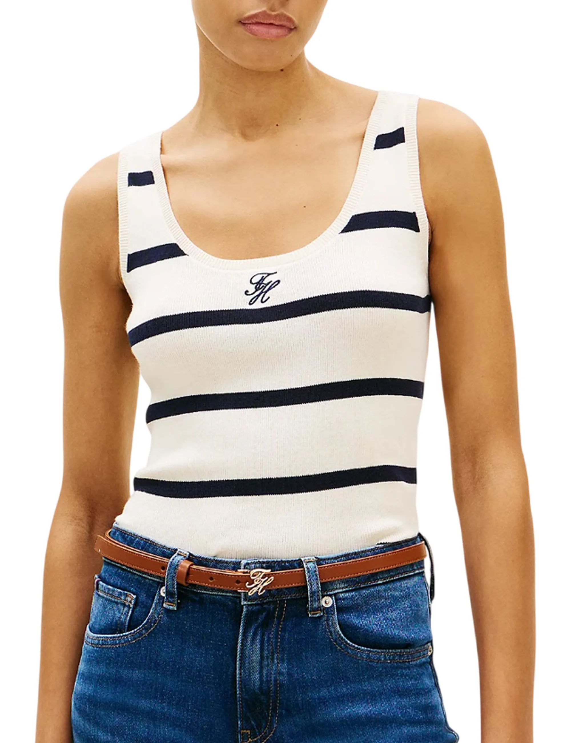 Tommy Hilfiger Canotta Avorio Ww0Ww48480 176967