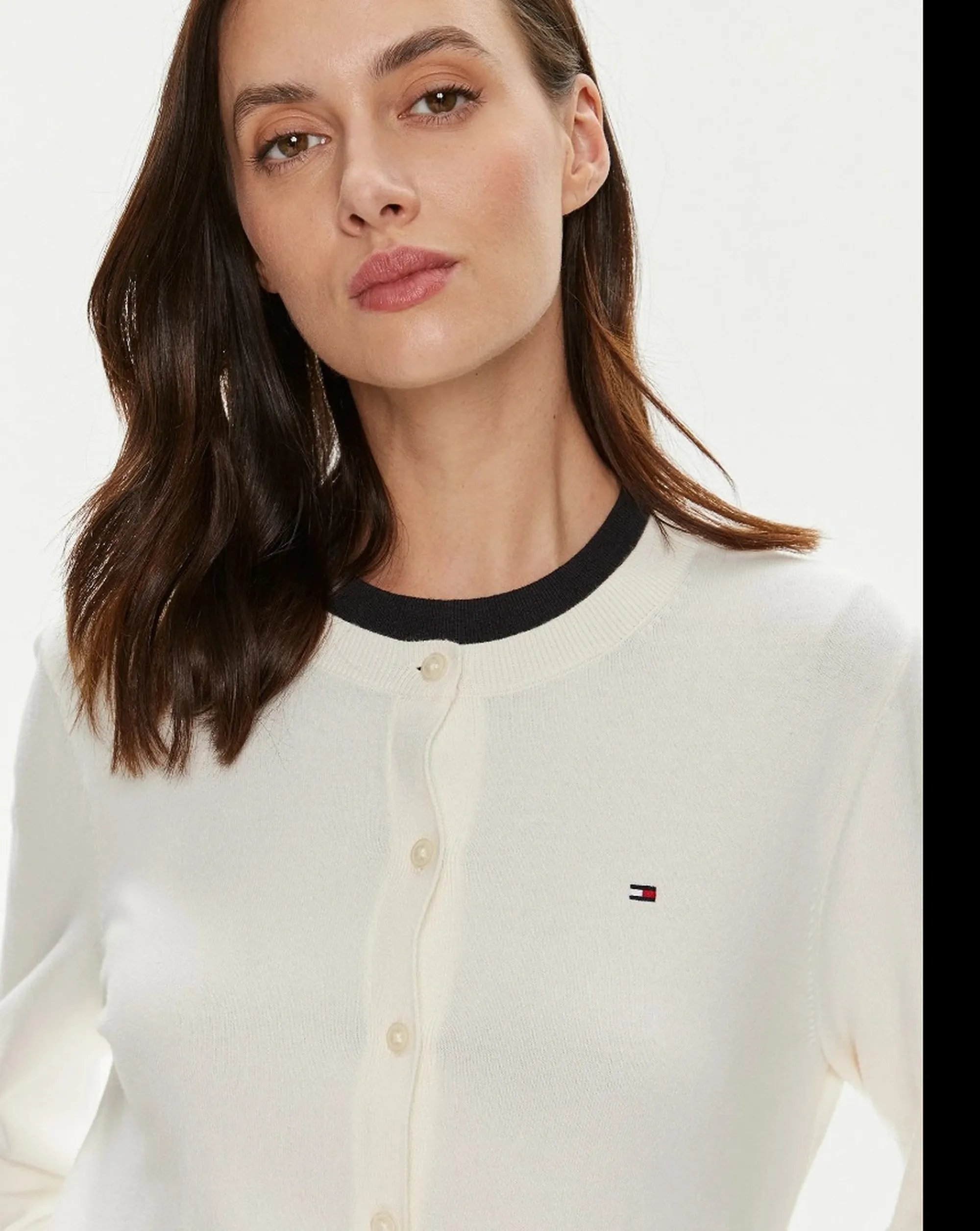Tommy Hilfiger B'Cardigan ' Ivory Ww0Ww42370 184232