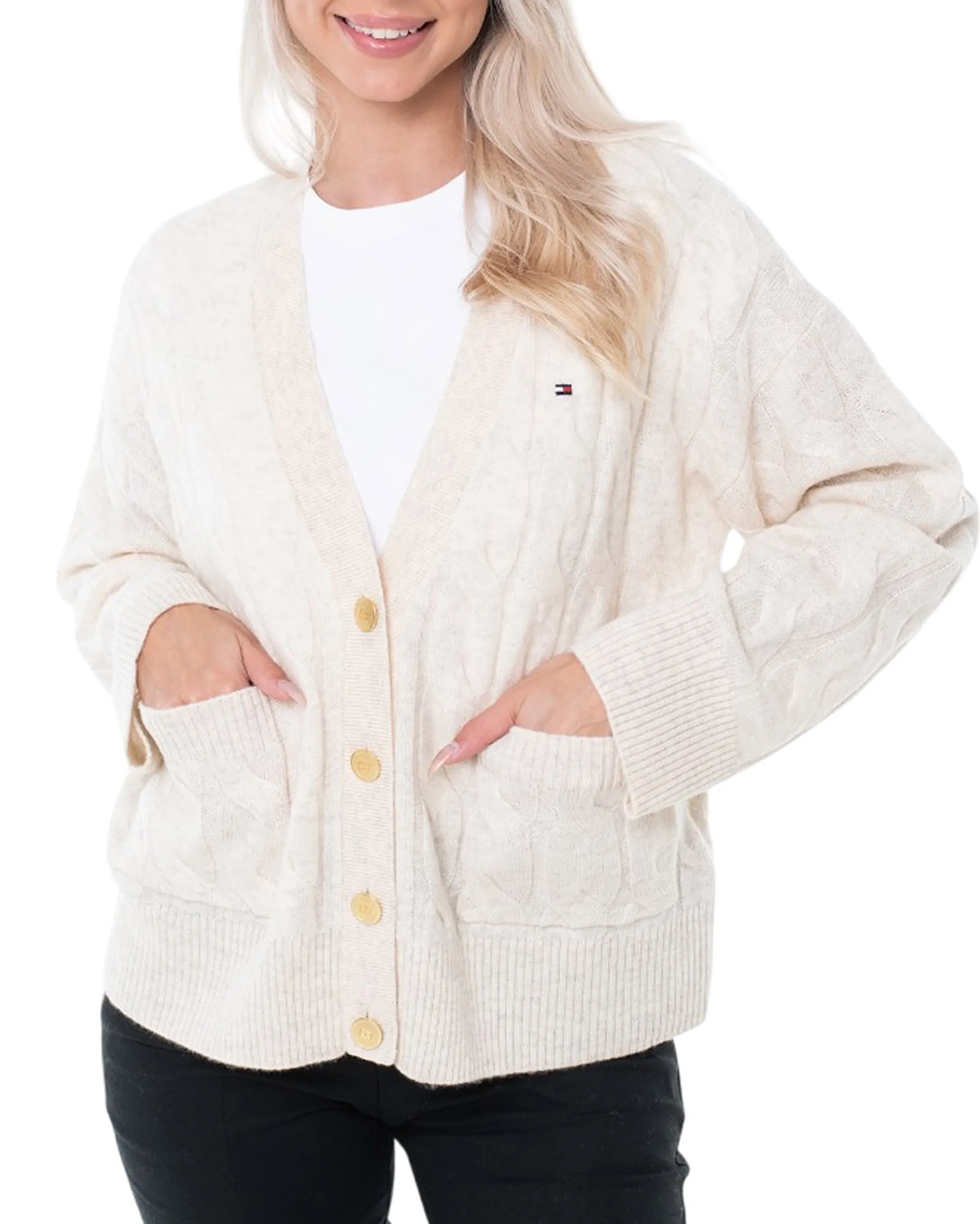Tommy Hilfiger B'Cardigan ' White Ww0Ww43089 164793