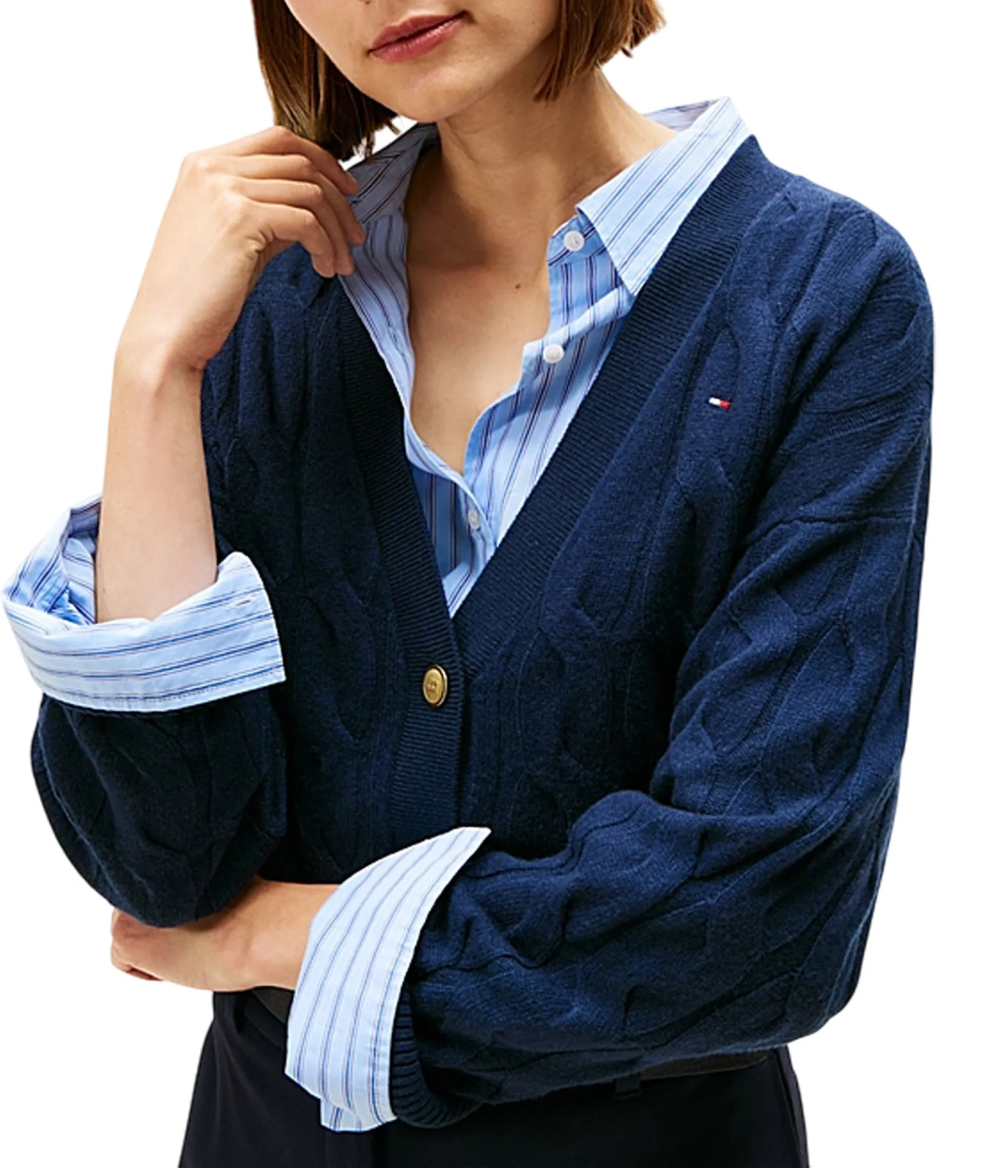 Tommy Hilfiger B'Cardigan ' Blu Ww0Ww43089 164791