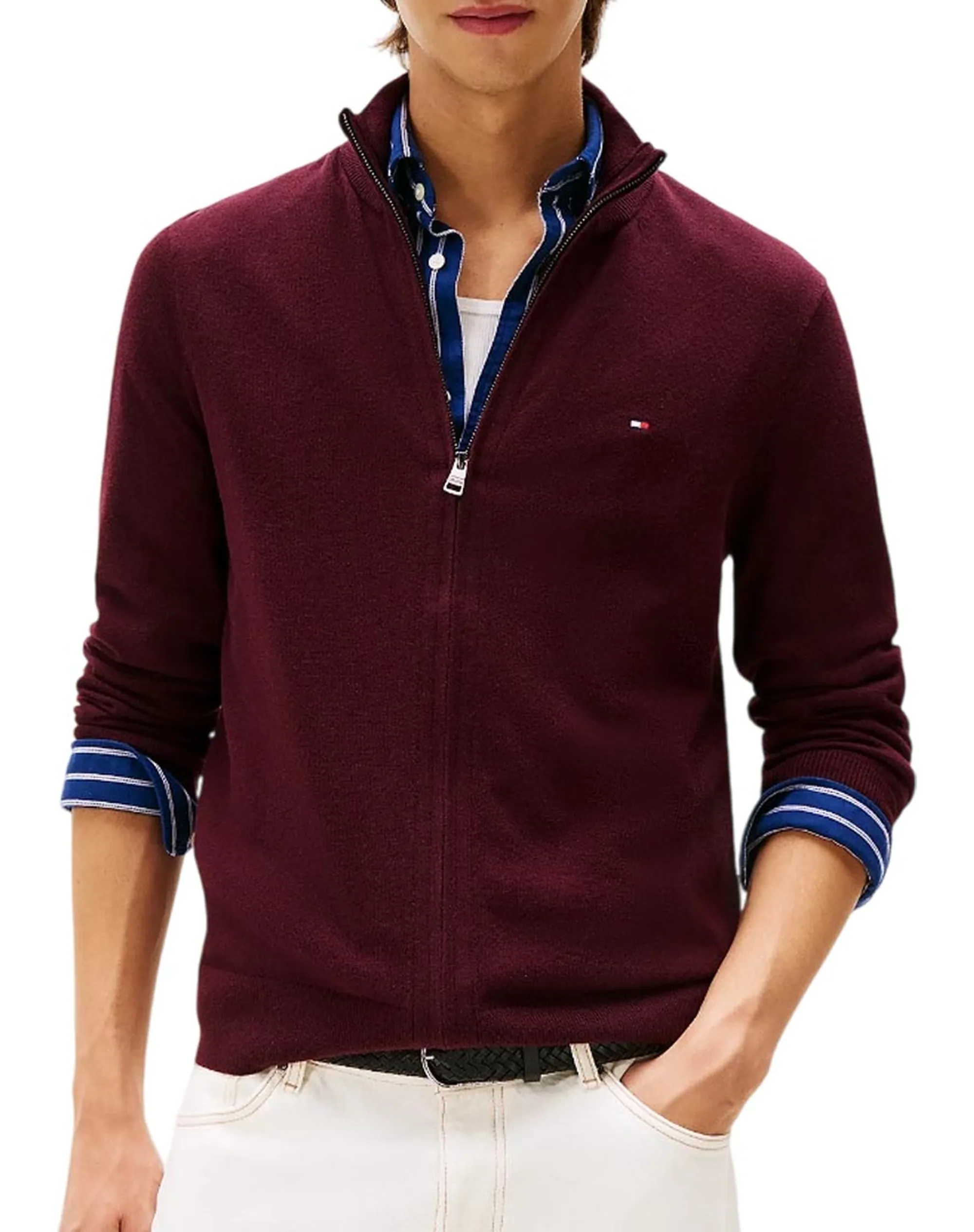 Tommy Hilfiger B'Cardigan ' Bordeaux Mw0Mw28050 168783