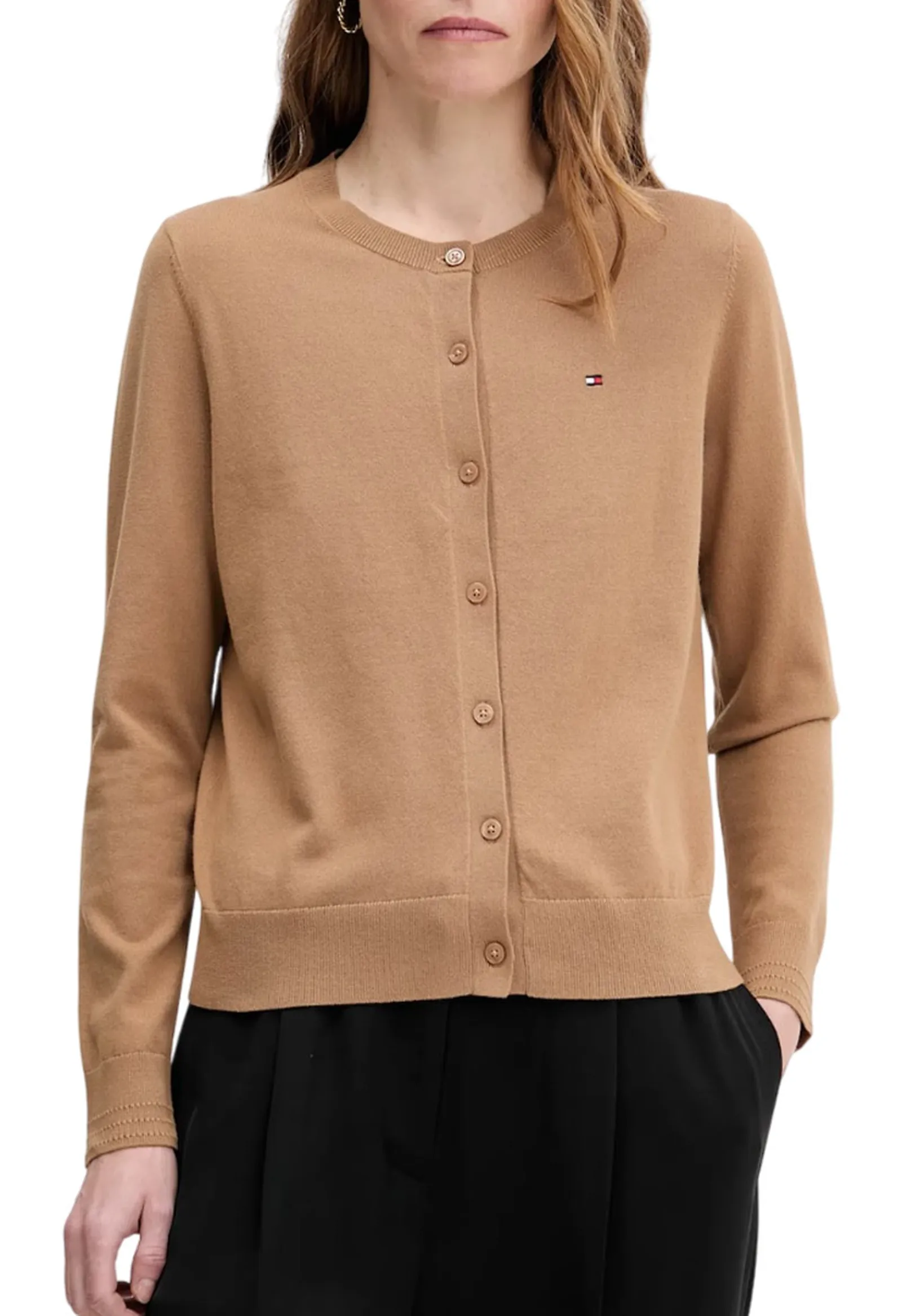 Tommy Hilfiger Cardigan Marrone Chiaro Ww0Ww42370 155676