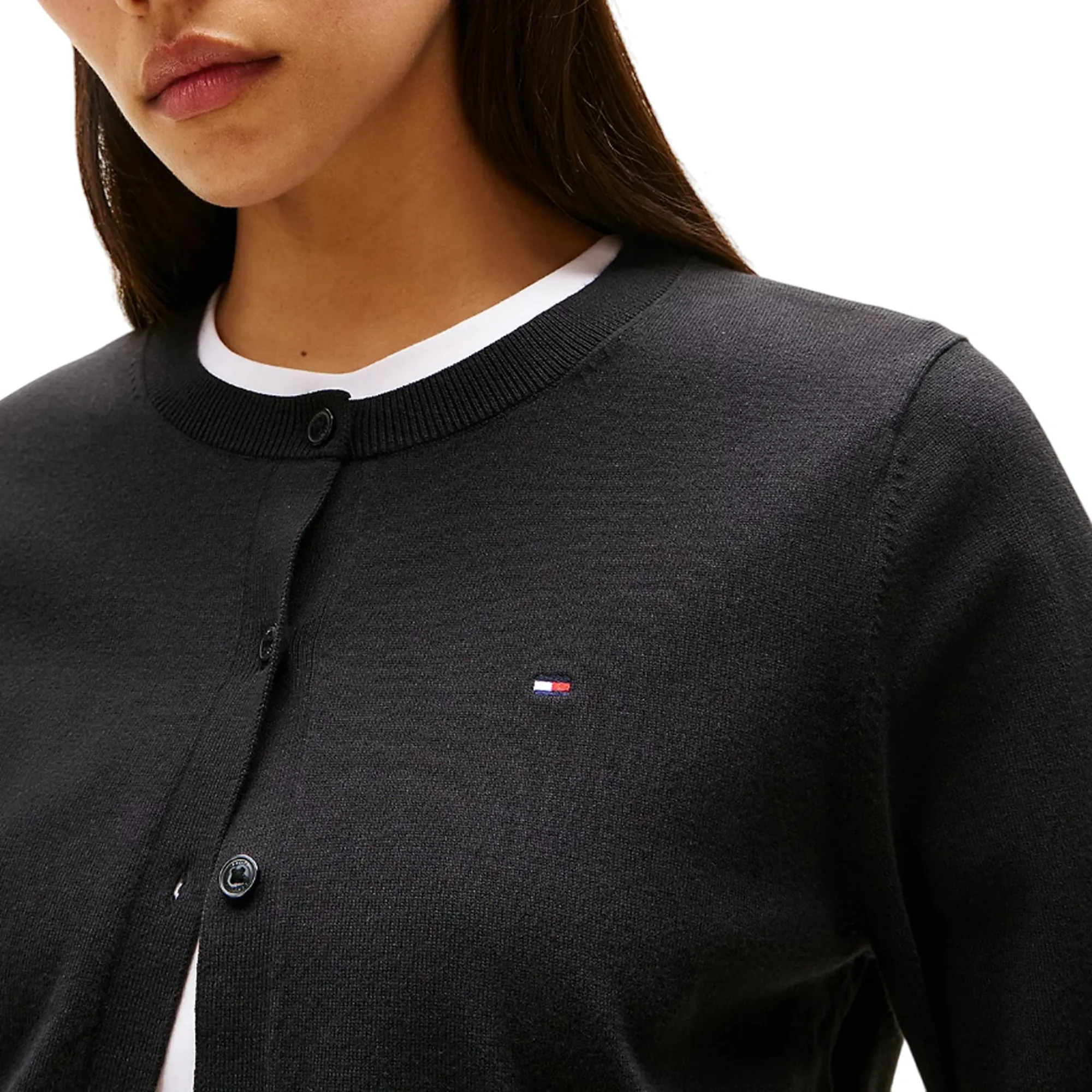 Tommy Hilfiger B'Cardigan ' Black Ww0Ww42370 155708
