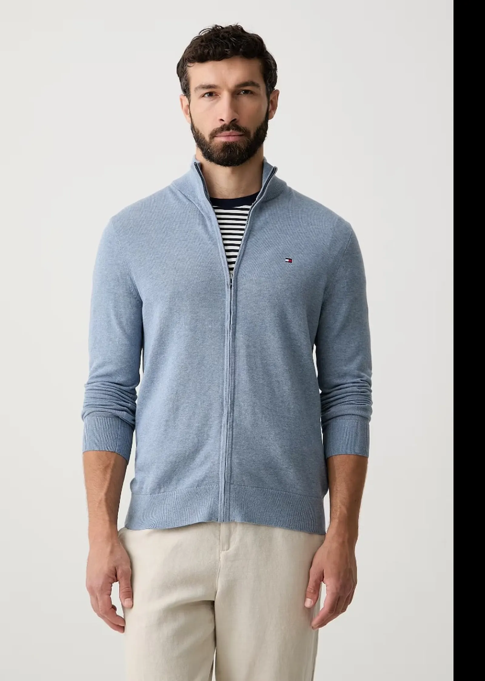 Tommy Hilfiger Cardigan Essential Carta Da Zucchero Mw0Mw36517 184302